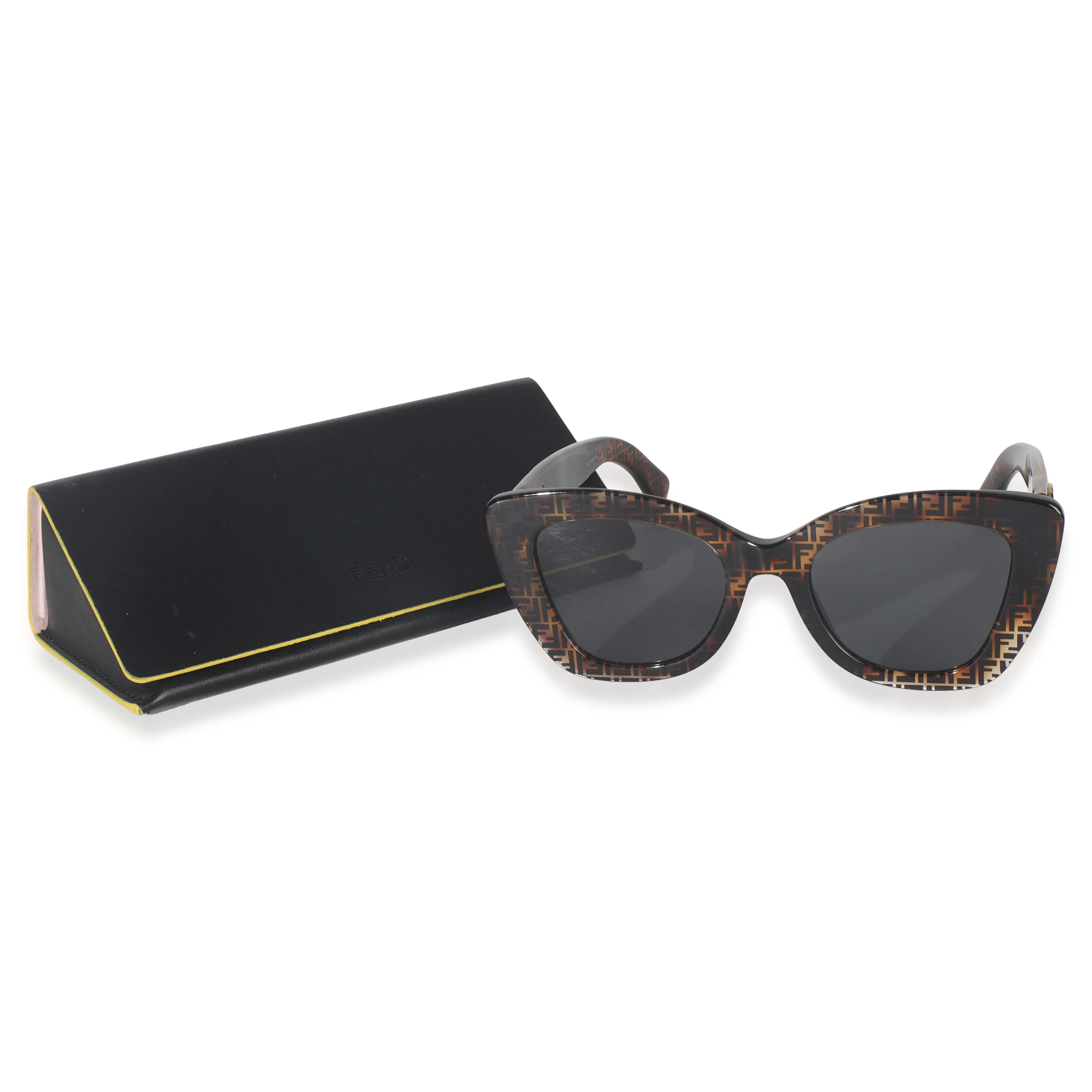 Brown Tortoise F Is Fendi FF Cat Eye Sunglasses - Image 5