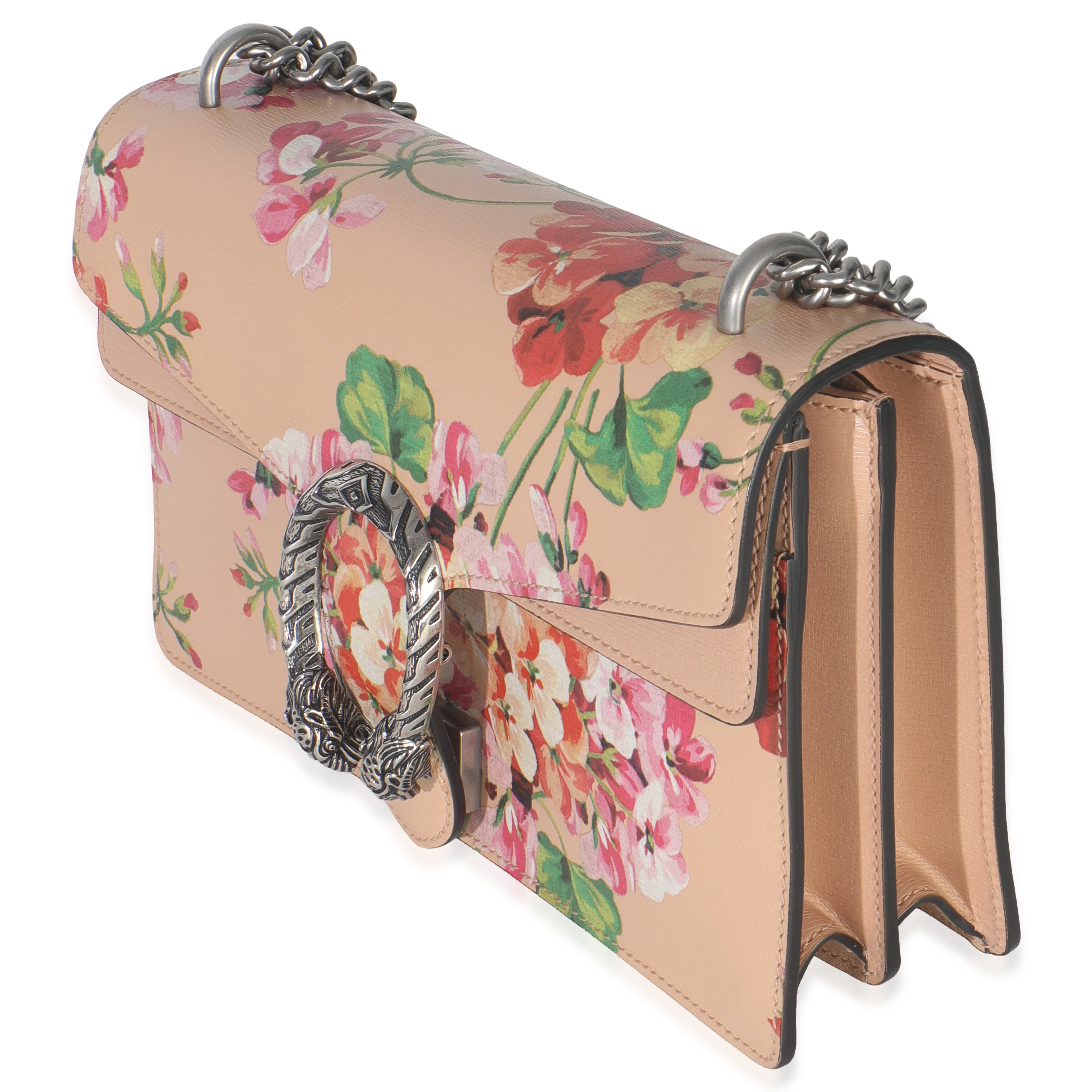 Light Pink Calfskin Blooms Small Dionysus Shoulder Bag - Image 2