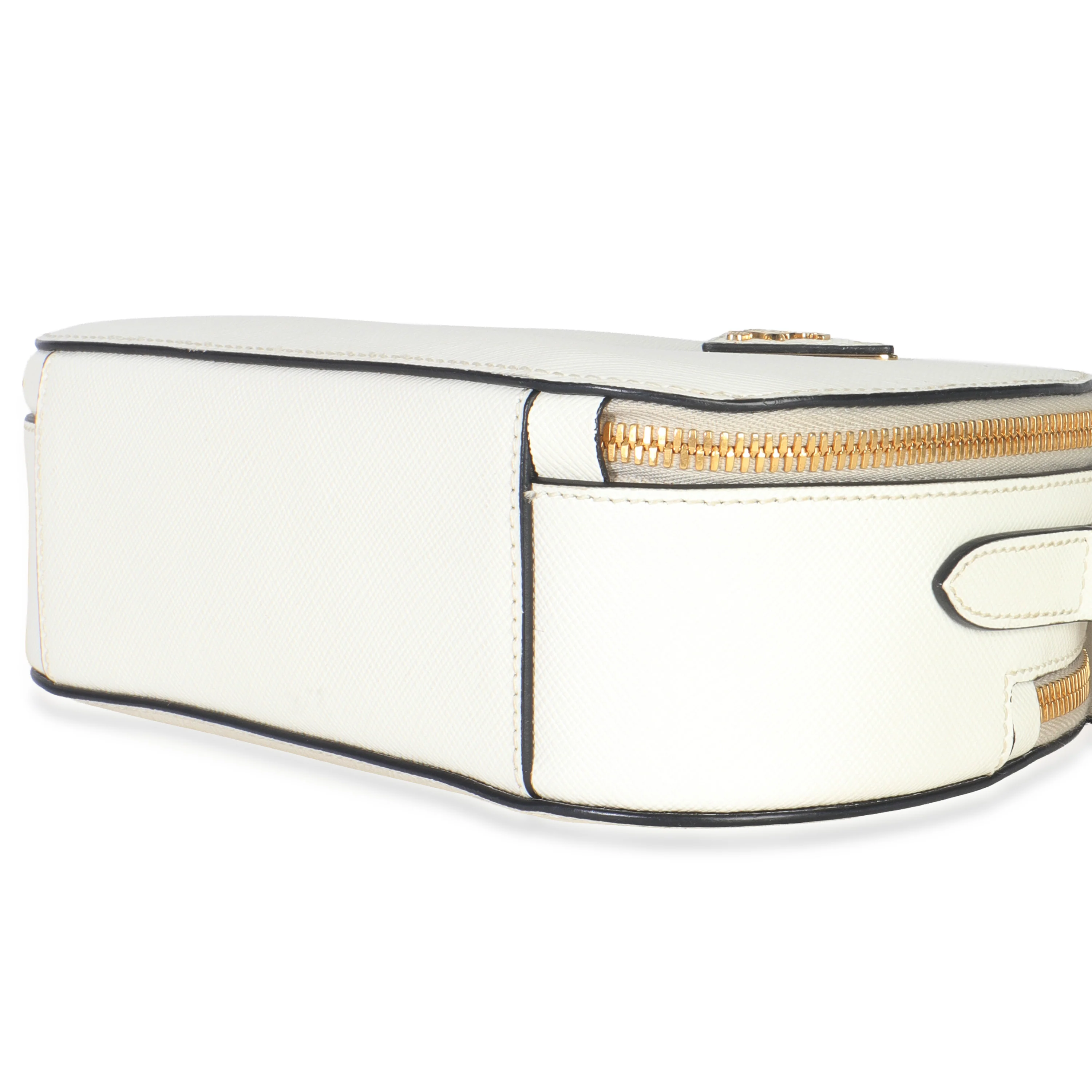 White Saffiano Small Odette Top Handle Bag - Image 7