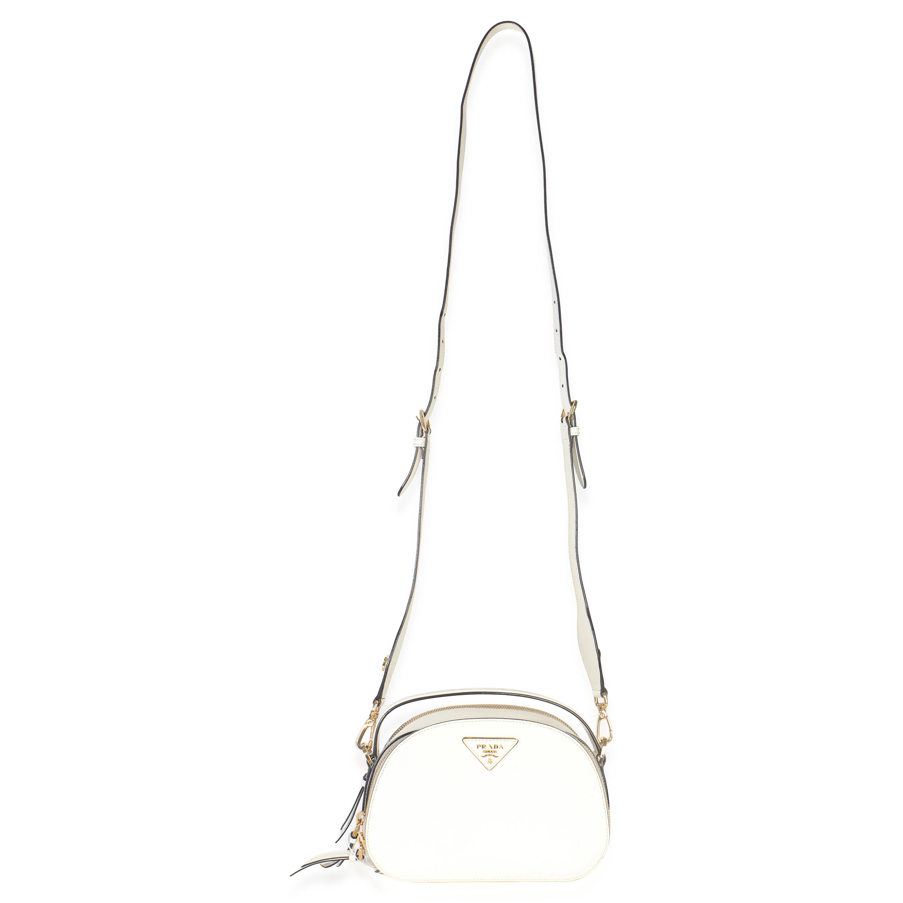 White Saffiano Small Odette Top Handle Bag - Image 8