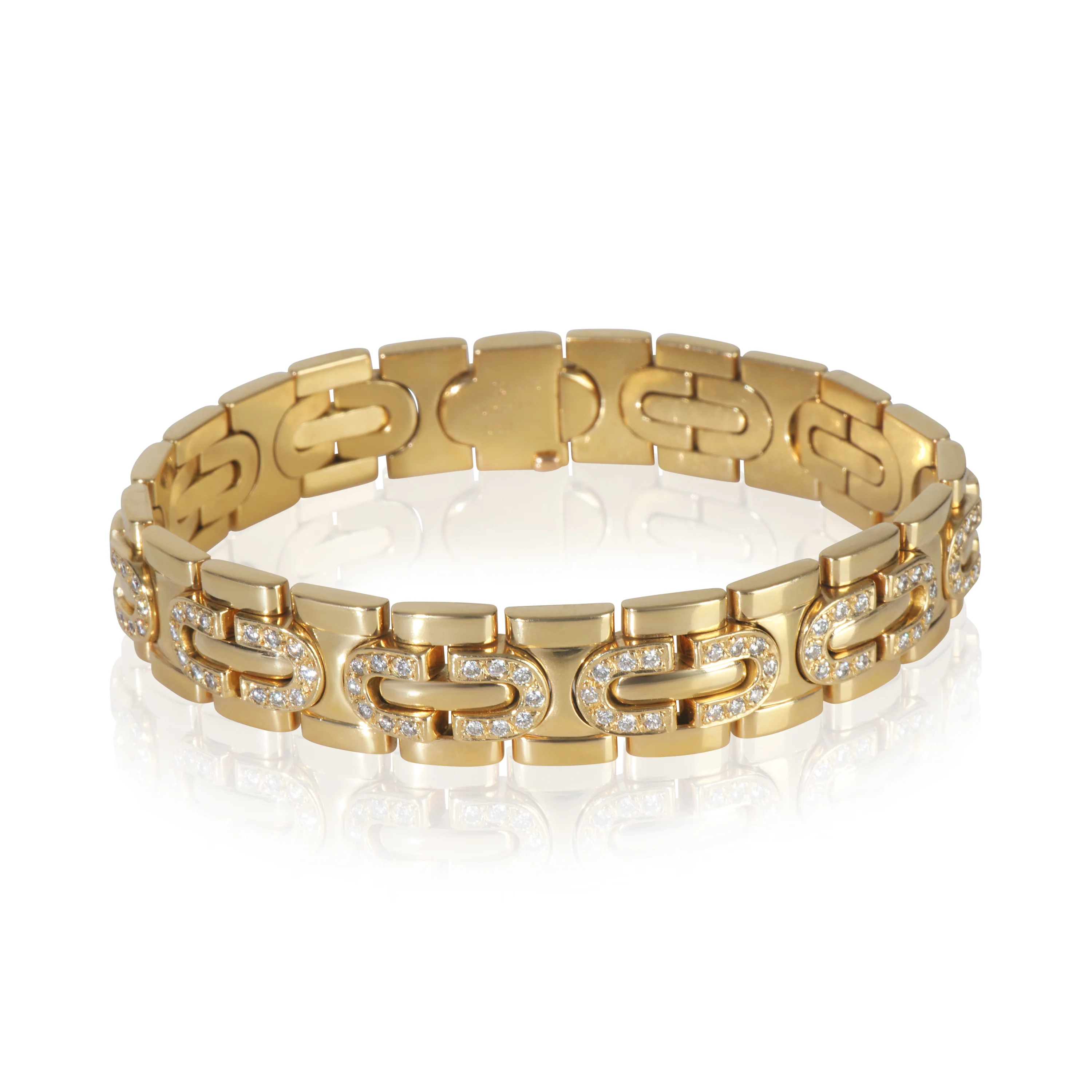 Yellow Gold Diamond Vintage 1996 Panthere Bracelet