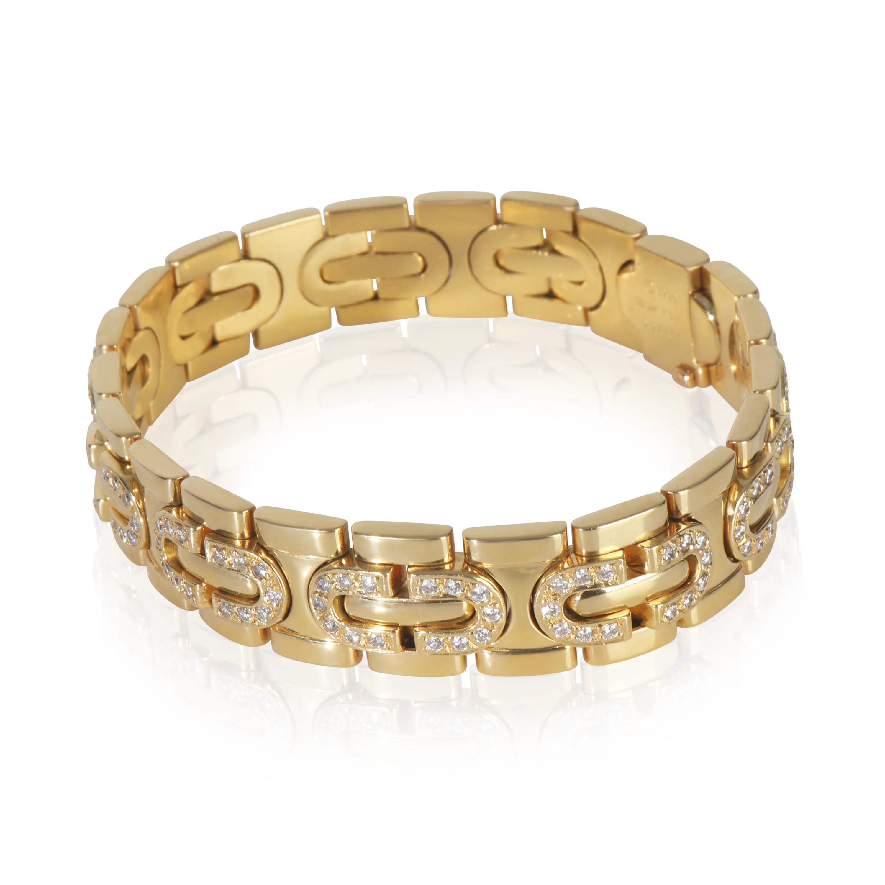 Yellow Gold Diamond Vintage 1996 Panthere Bracelet - Image 2
