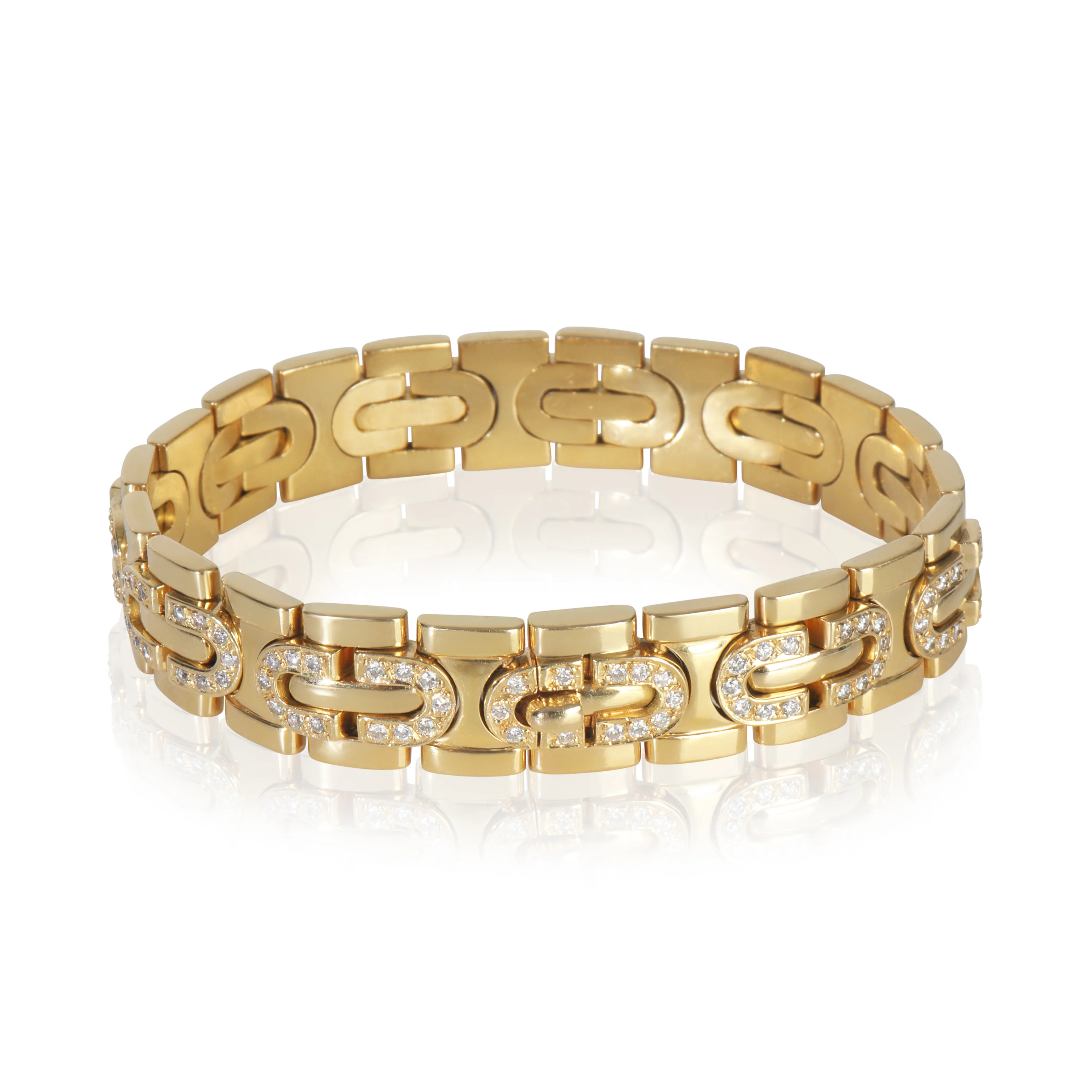 Yellow Gold Diamond Vintage 1996 Panthere Bracelet - Image 3
