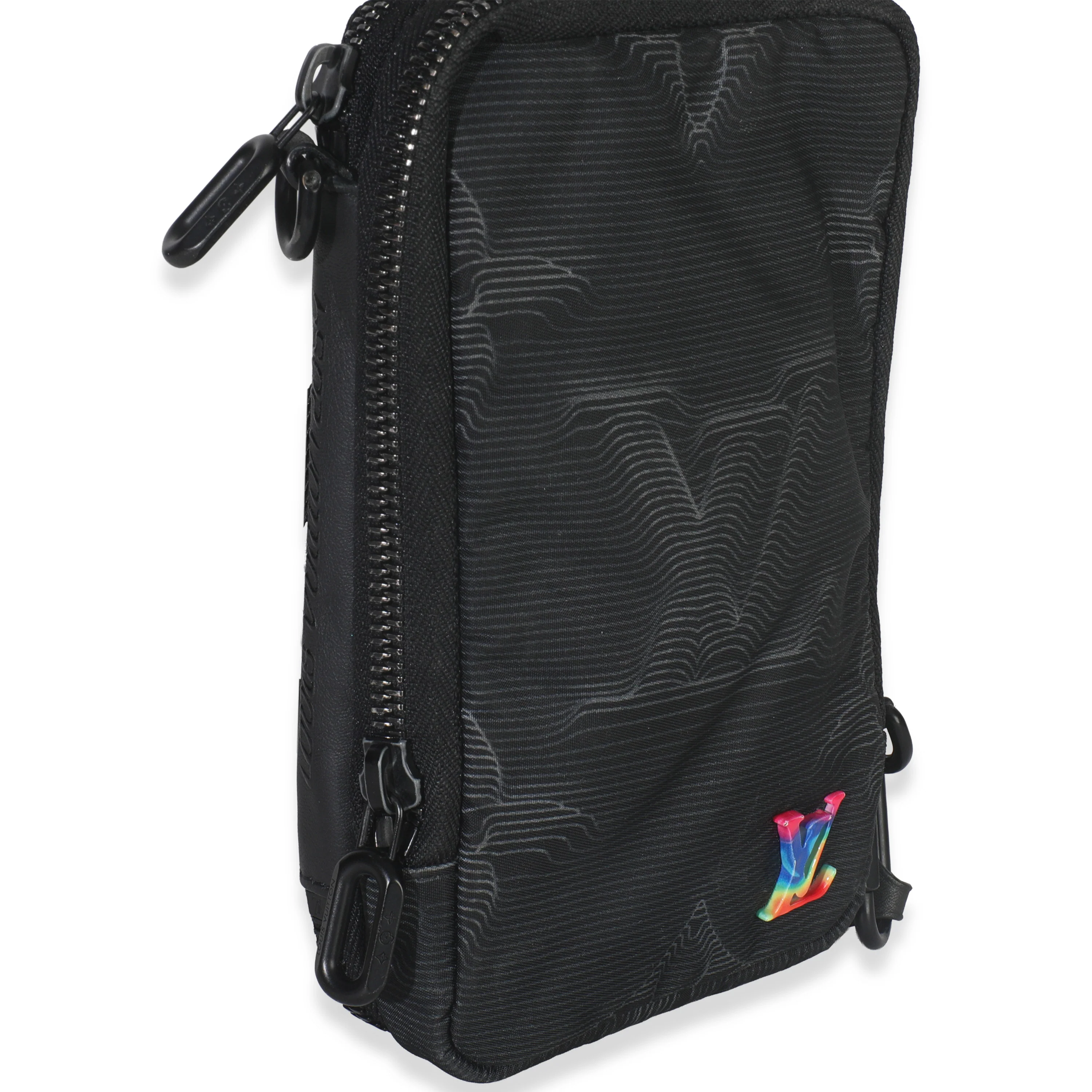 Black Nylon Monogram 2054 Double Phone Pouch - Image 3