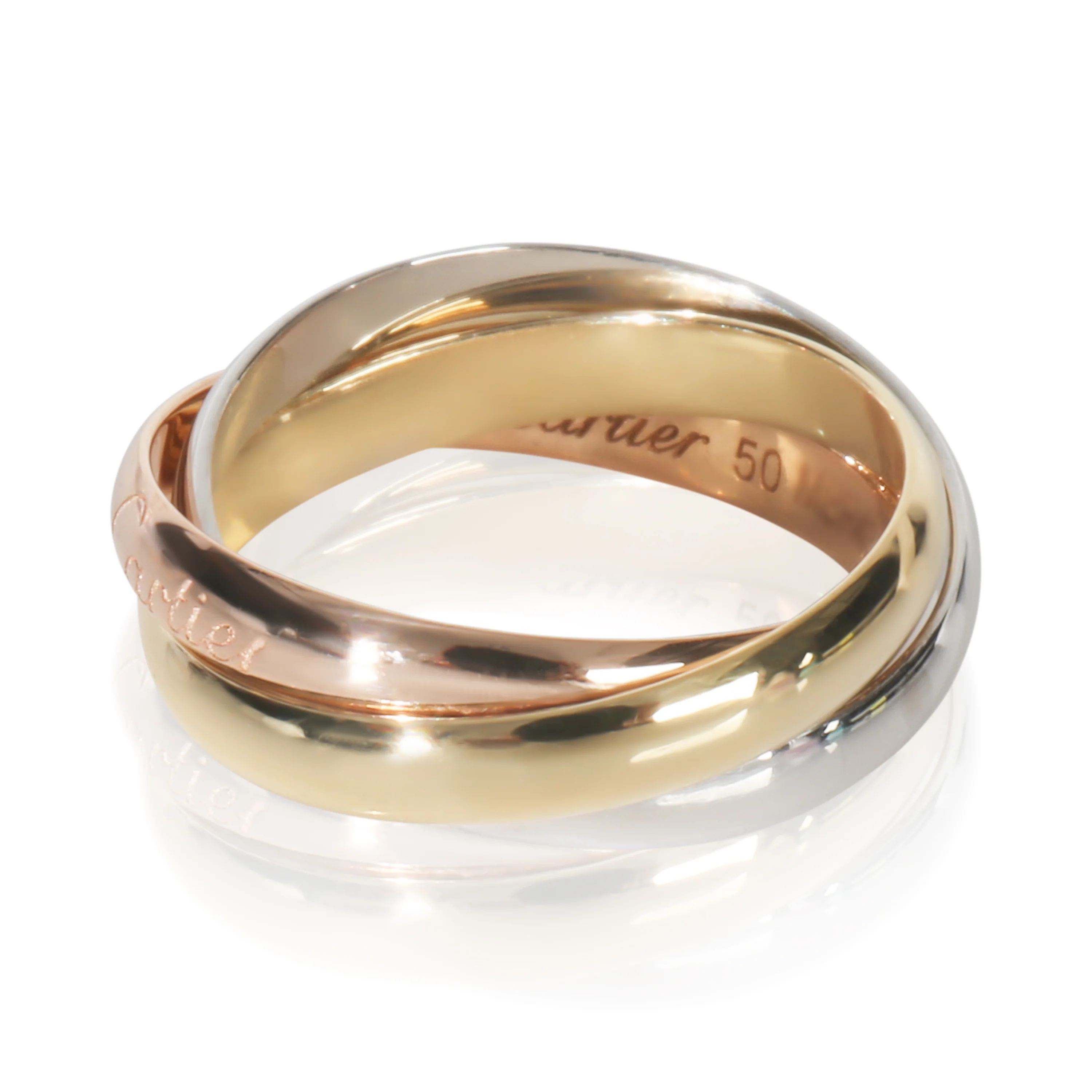 3-Tone Gold  Small Model Trinity Ring - Image 2