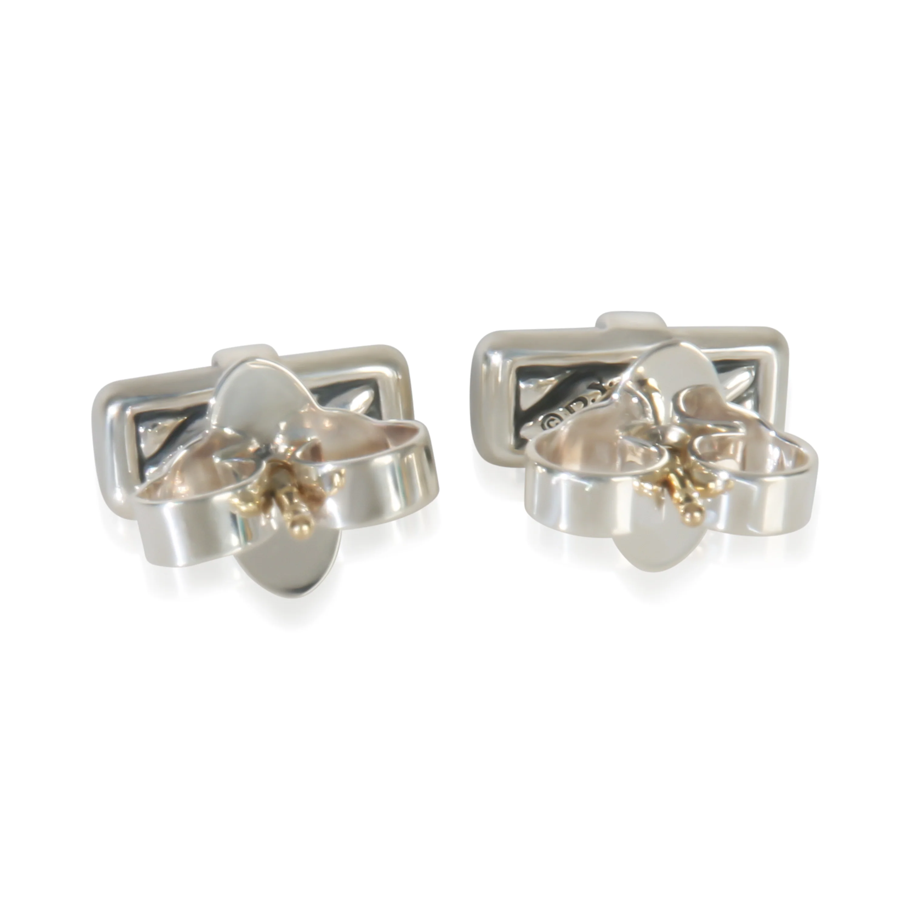 Sterling Silver Diamond Lexington Bar Stud Earrings - Image 3