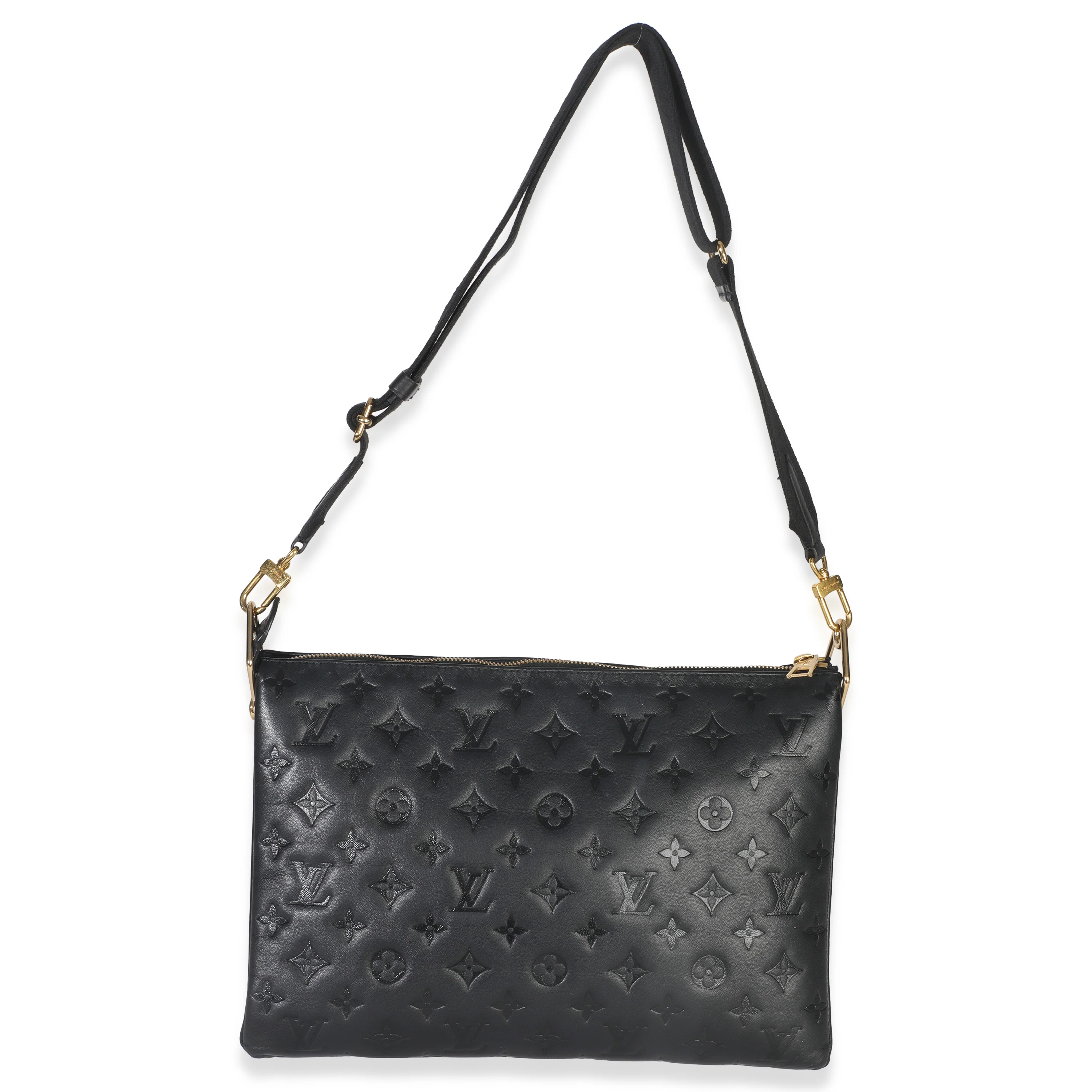 Black Monogram Embossed Lambskin Coussin MM - Image 8