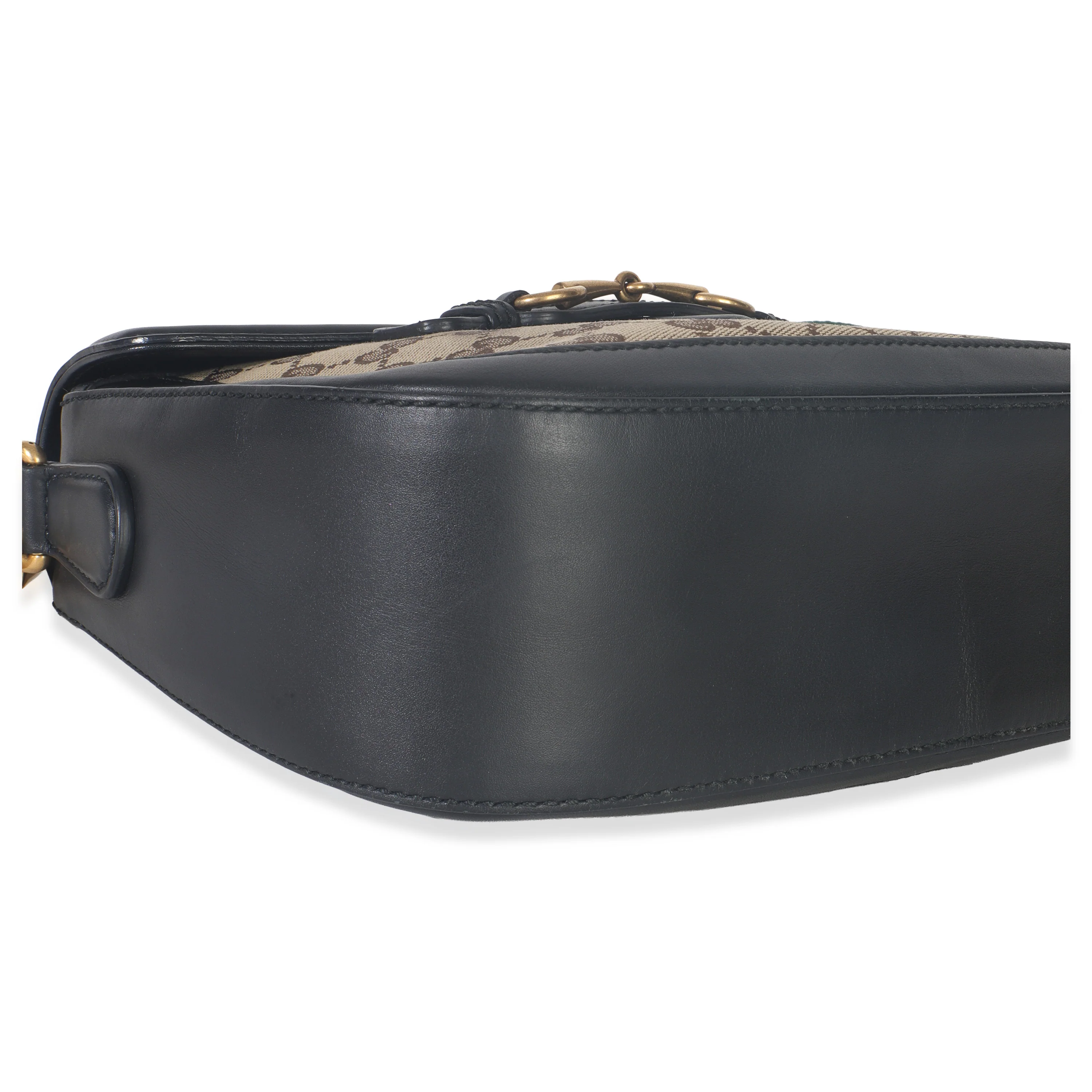 Black Beige GG Canvas Medium Lady Web Shoulder Bag - Image 6