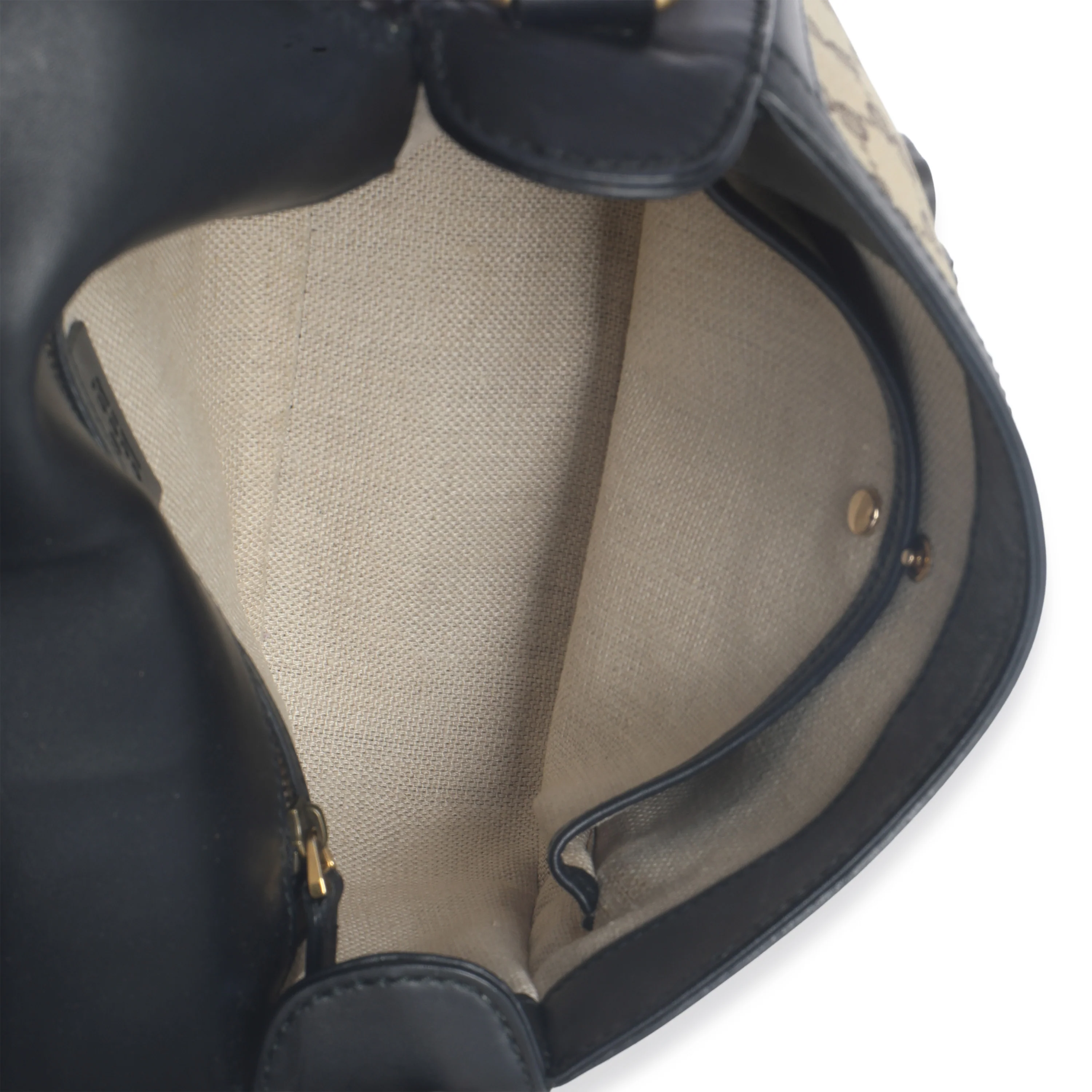 Black Beige GG Canvas Medium Lady Web Shoulder Bag - Image 9
