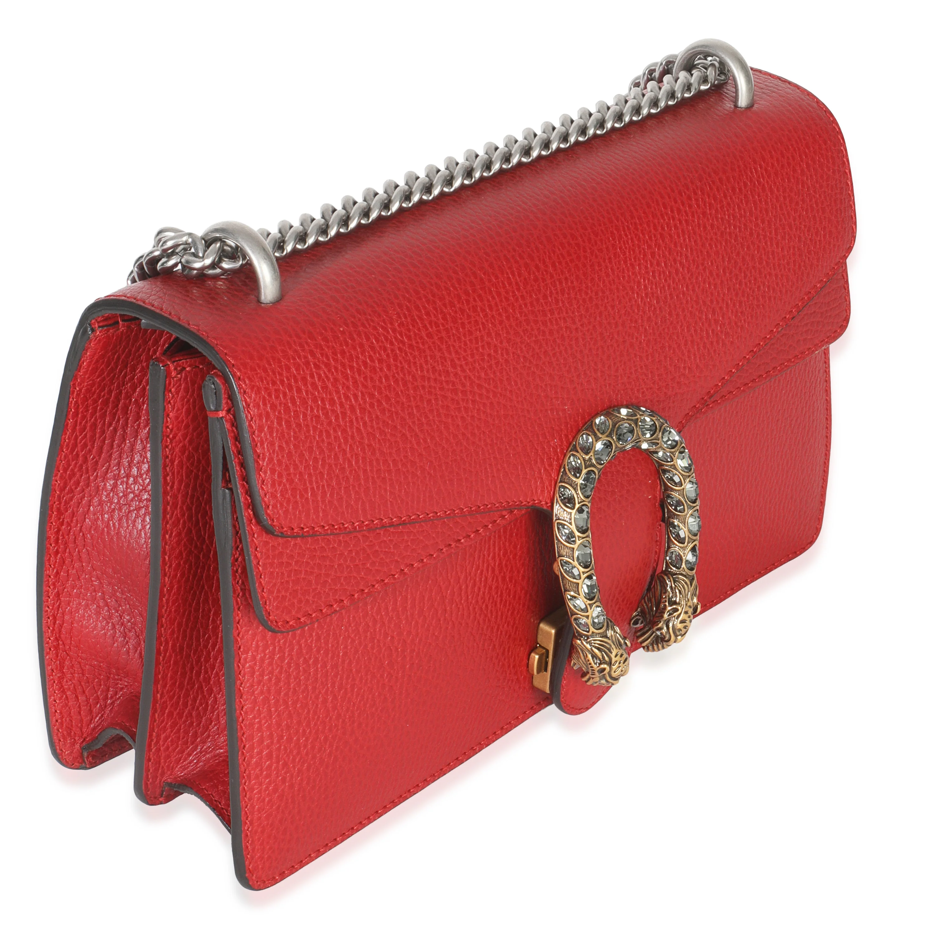 Red Dollar Calfskin Small Dionysus Chain Bag - Image 3