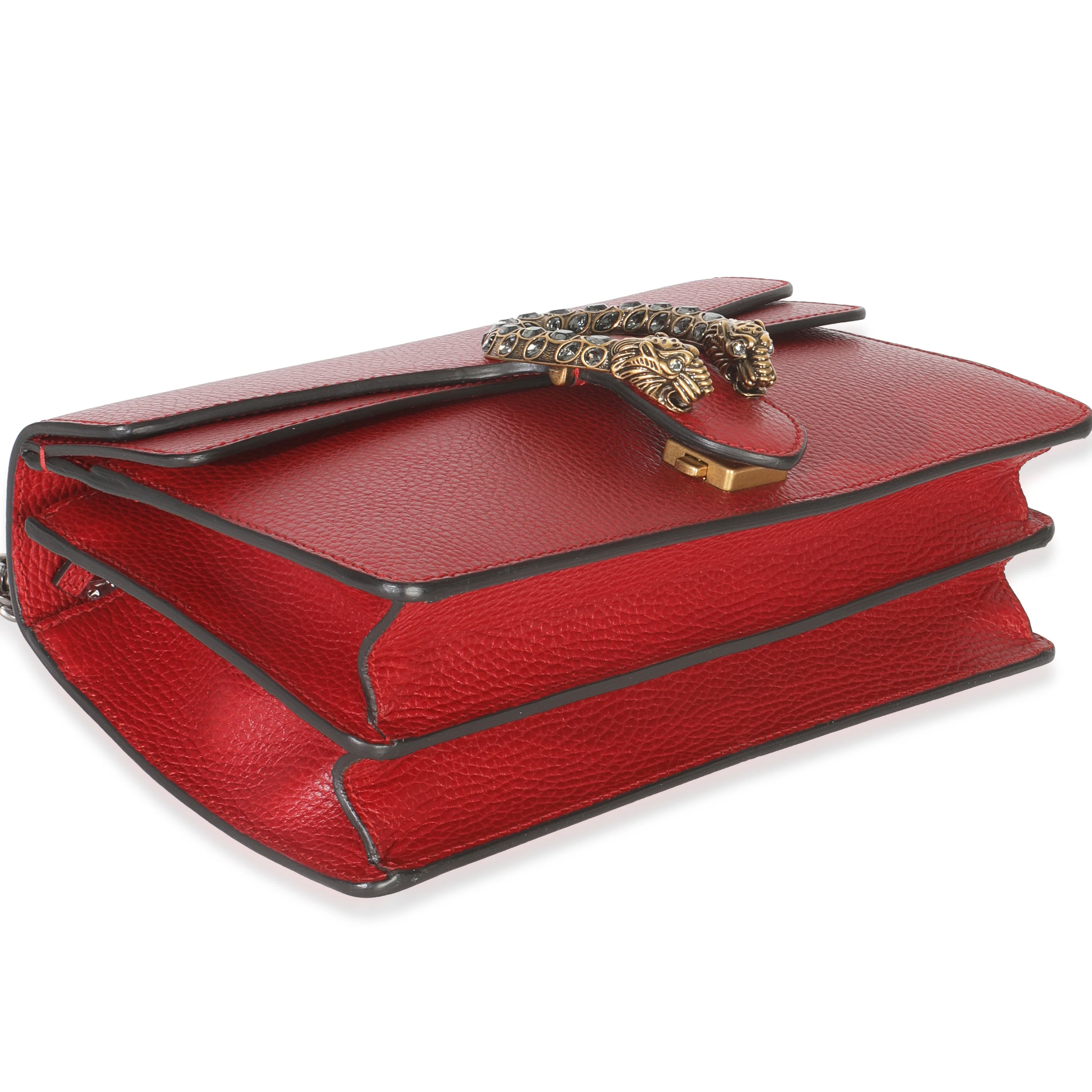 Red Dollar Calfskin Small Dionysus Chain Bag - Image 6