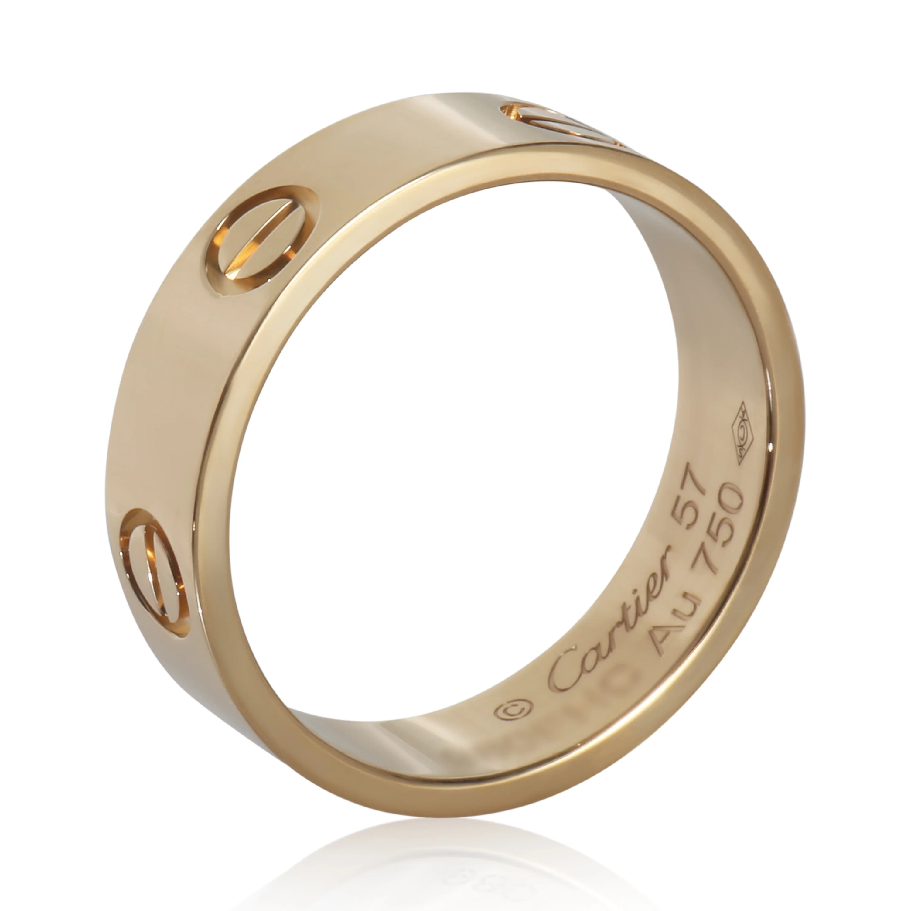 Yellow Gold Love Ring - Image 6