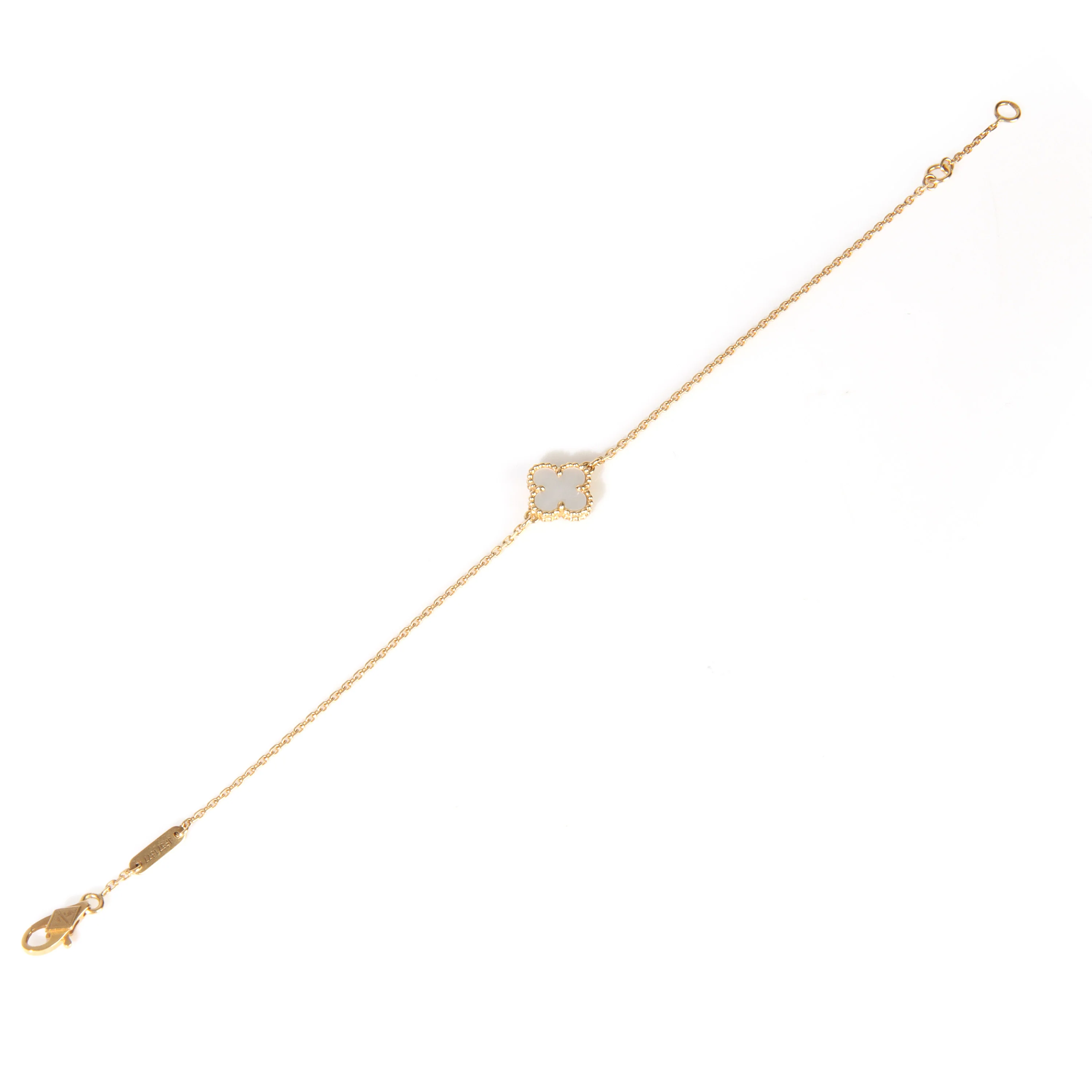 Yellow Gold Mother Of Pearl Sweet Alhambra Bracelet - Image 2
