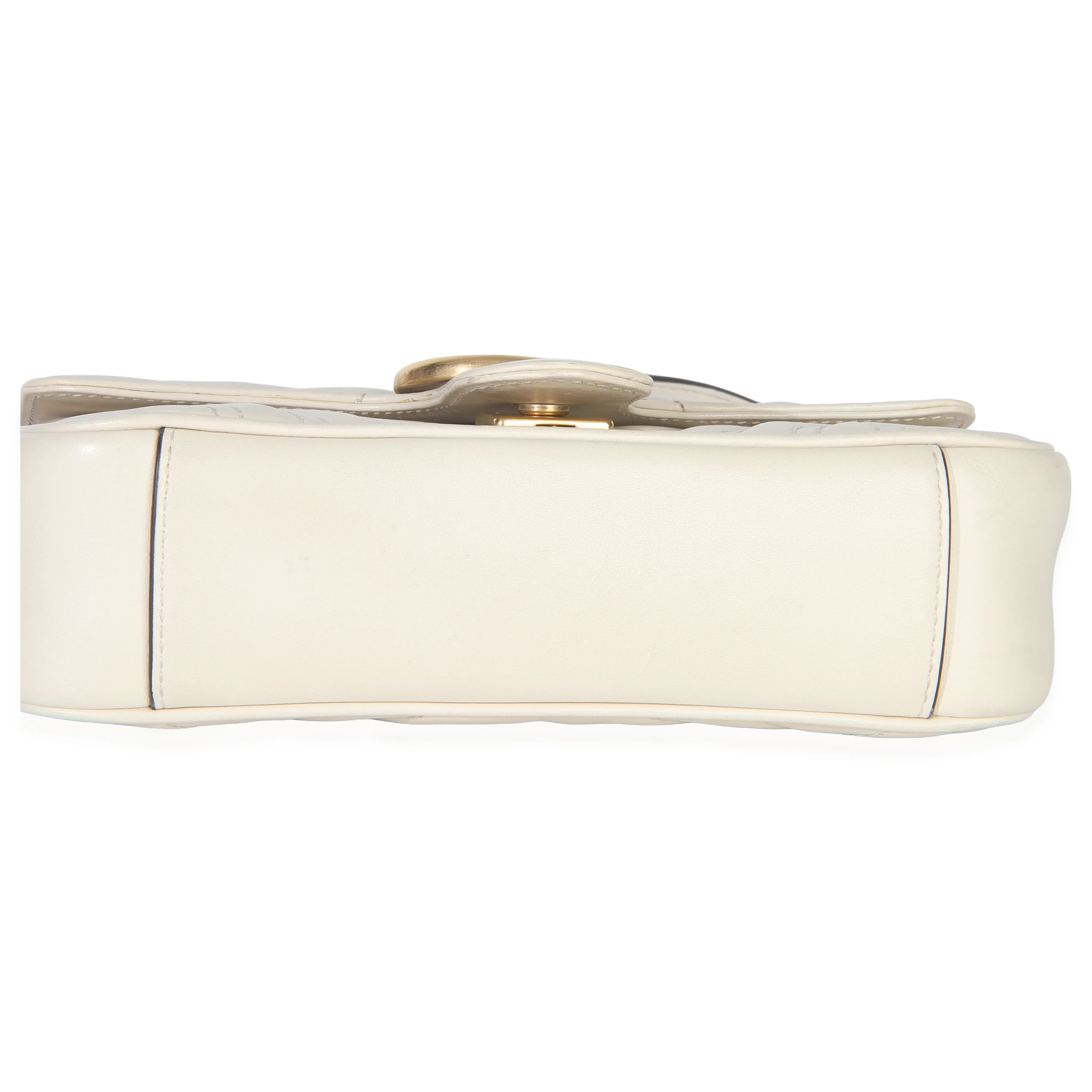 White Matelasse Calfskin Small GG Marmont Shoulder Bag - Image 7