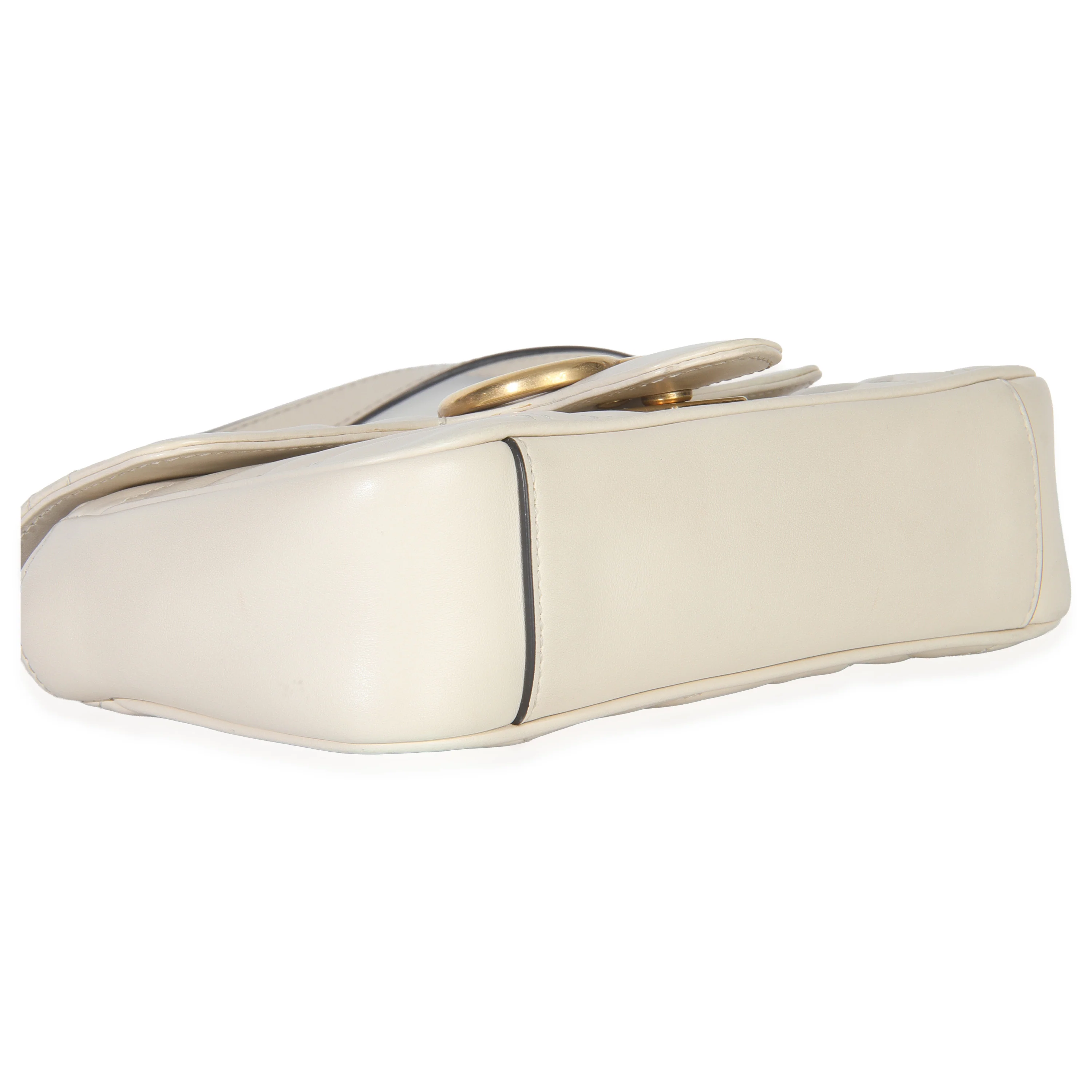 White Matelasse Calfskin Small GG Marmont Shoulder Bag - Image 8
