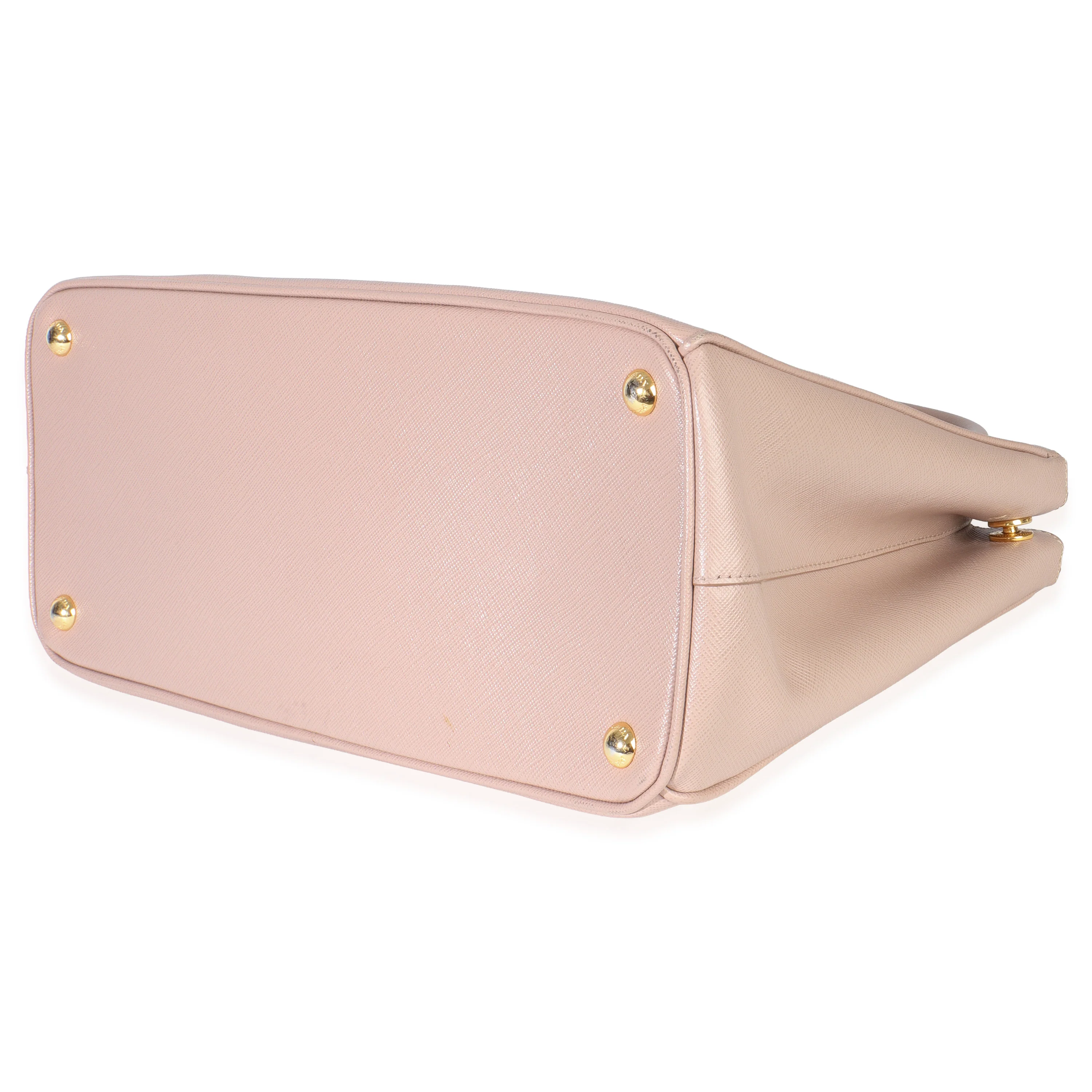 Beige Saffiano Lux Galleria Medium Double Zip Tote - Image 7