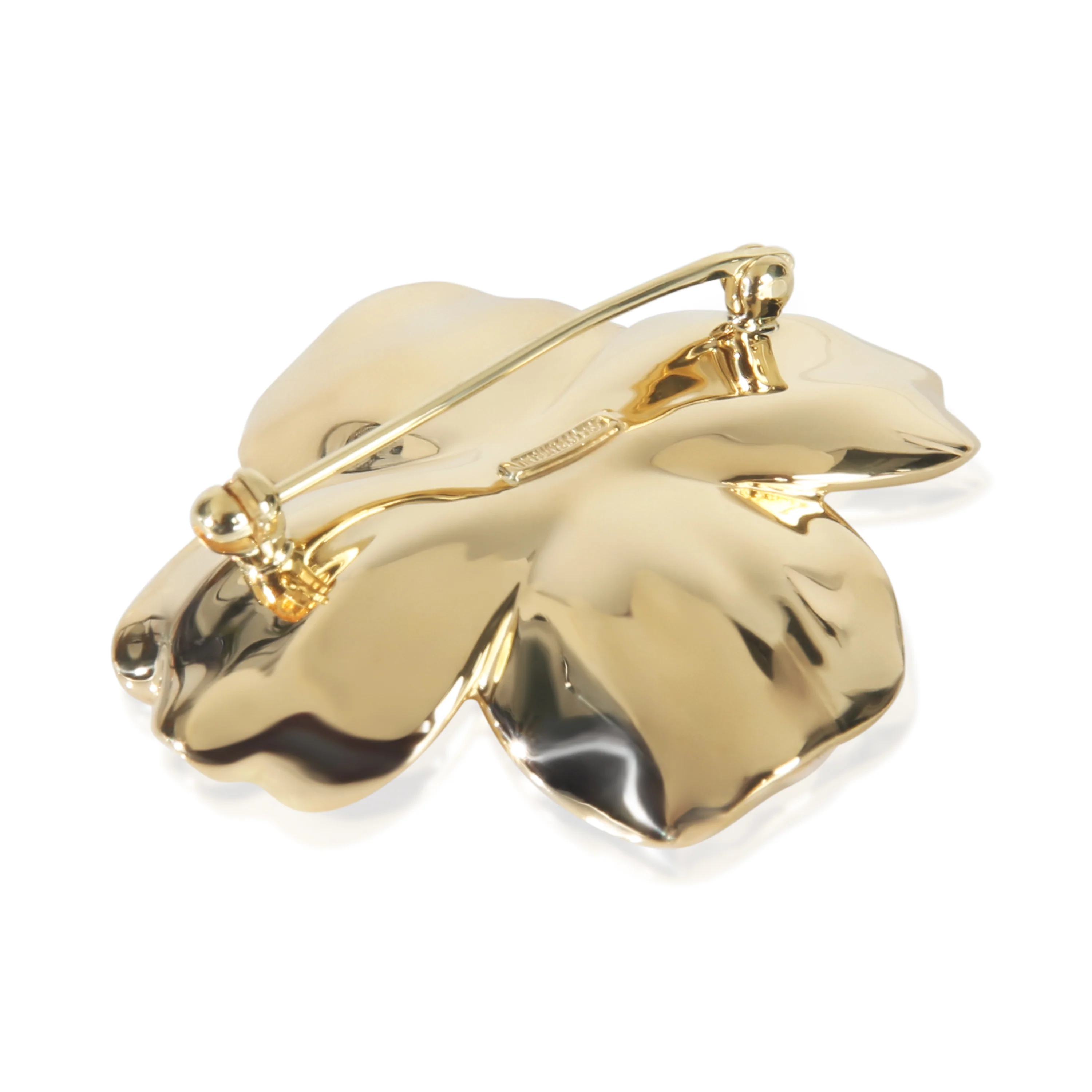 Yellow Gold Diamond Dogwood Brooch - Image 3