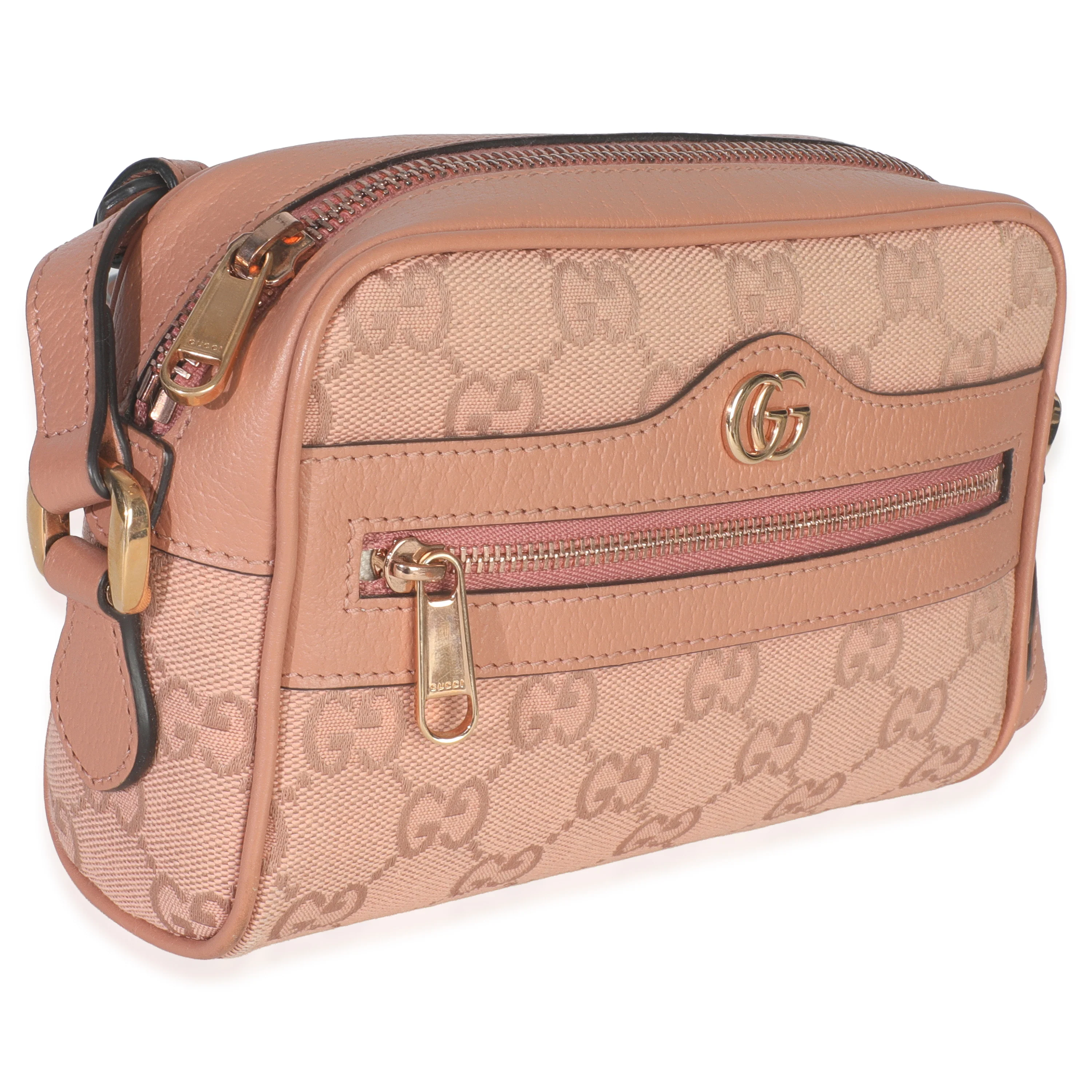 Pink GG Canvas Mini Ophidia Shoulder Bag - Image 2