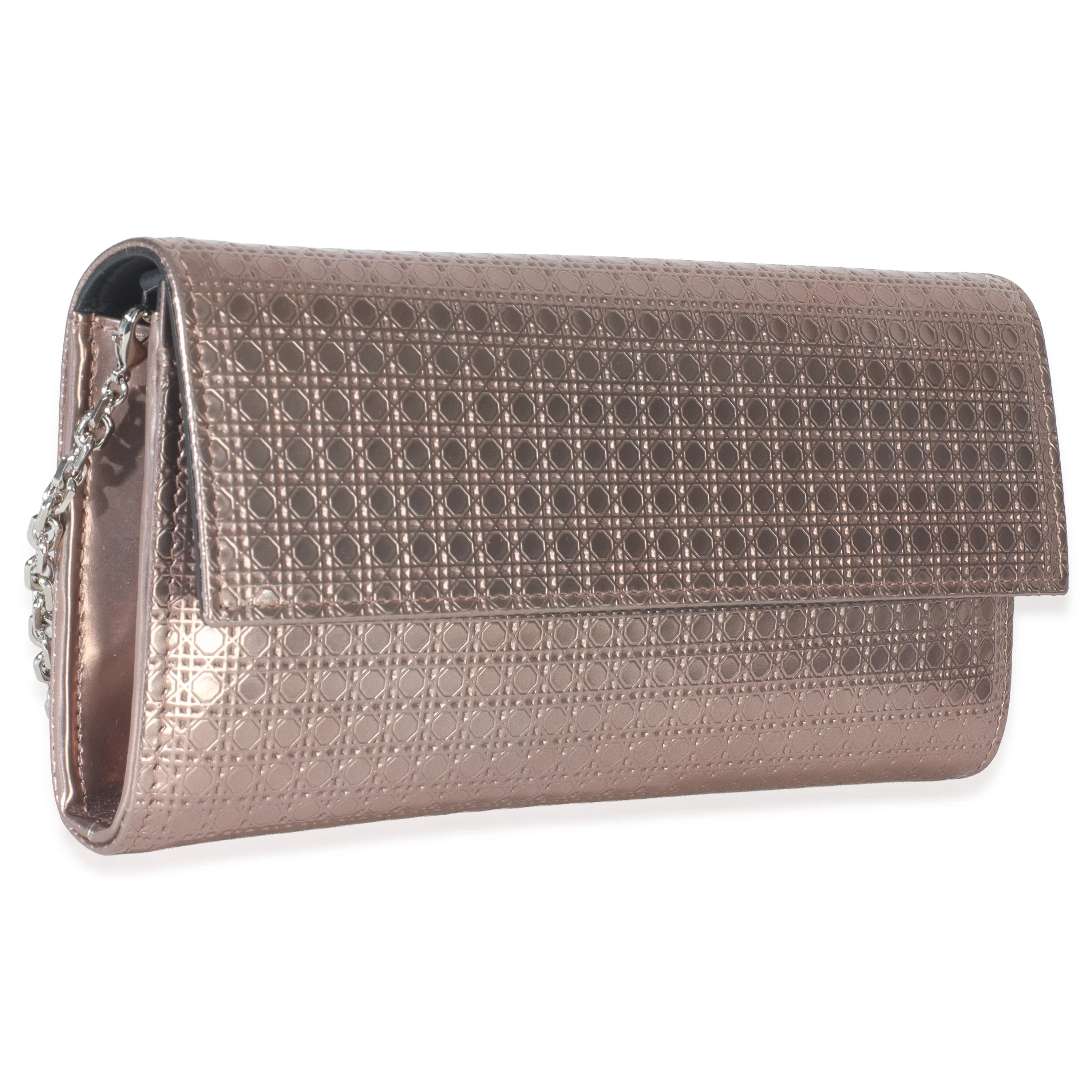 Pink Metallic Patent Micro Cannage Lady Dior Croisiere Wallet - Image 3