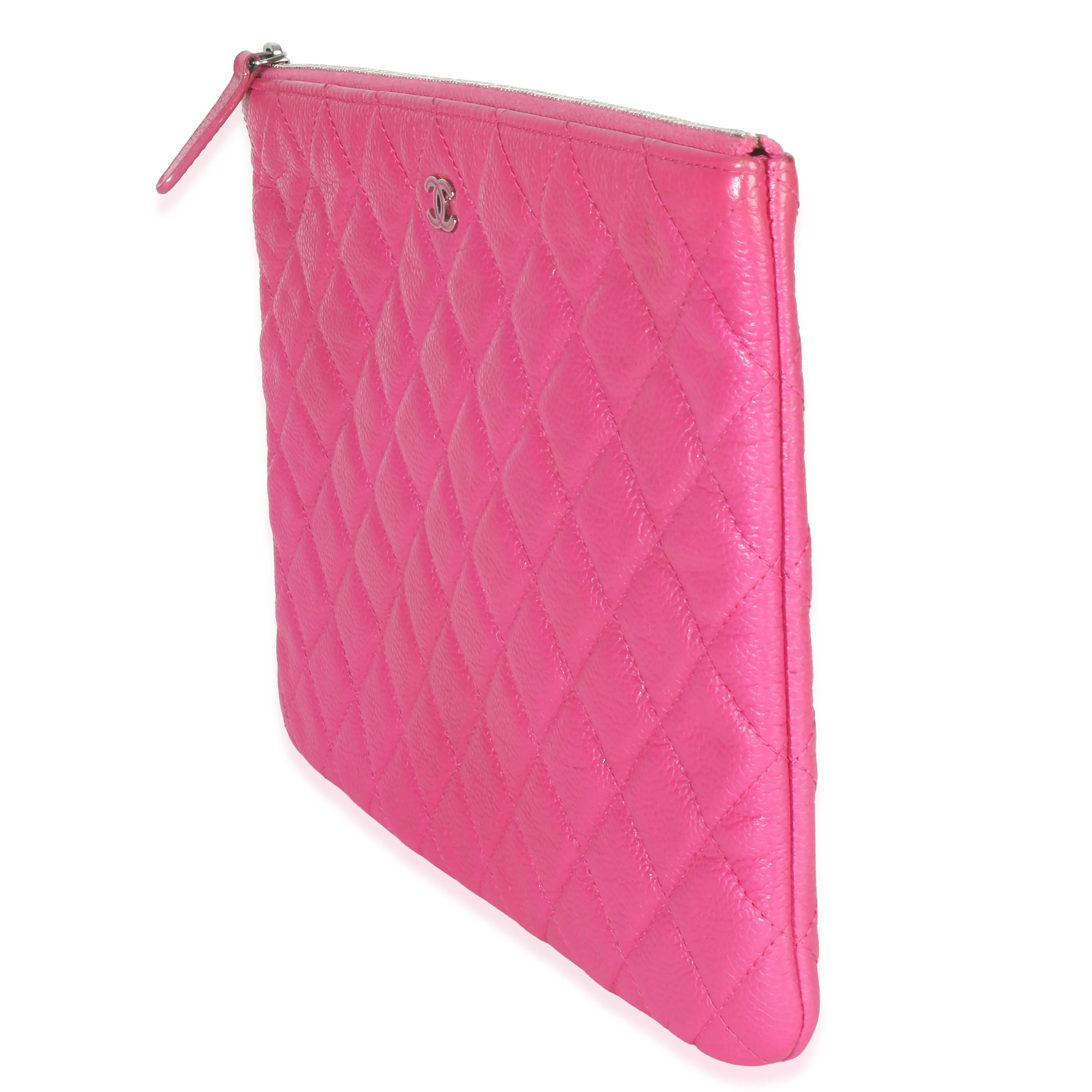 Pink Quilted Lambskin Medium Casino Beauty CC Cosmetic Case - Image 2