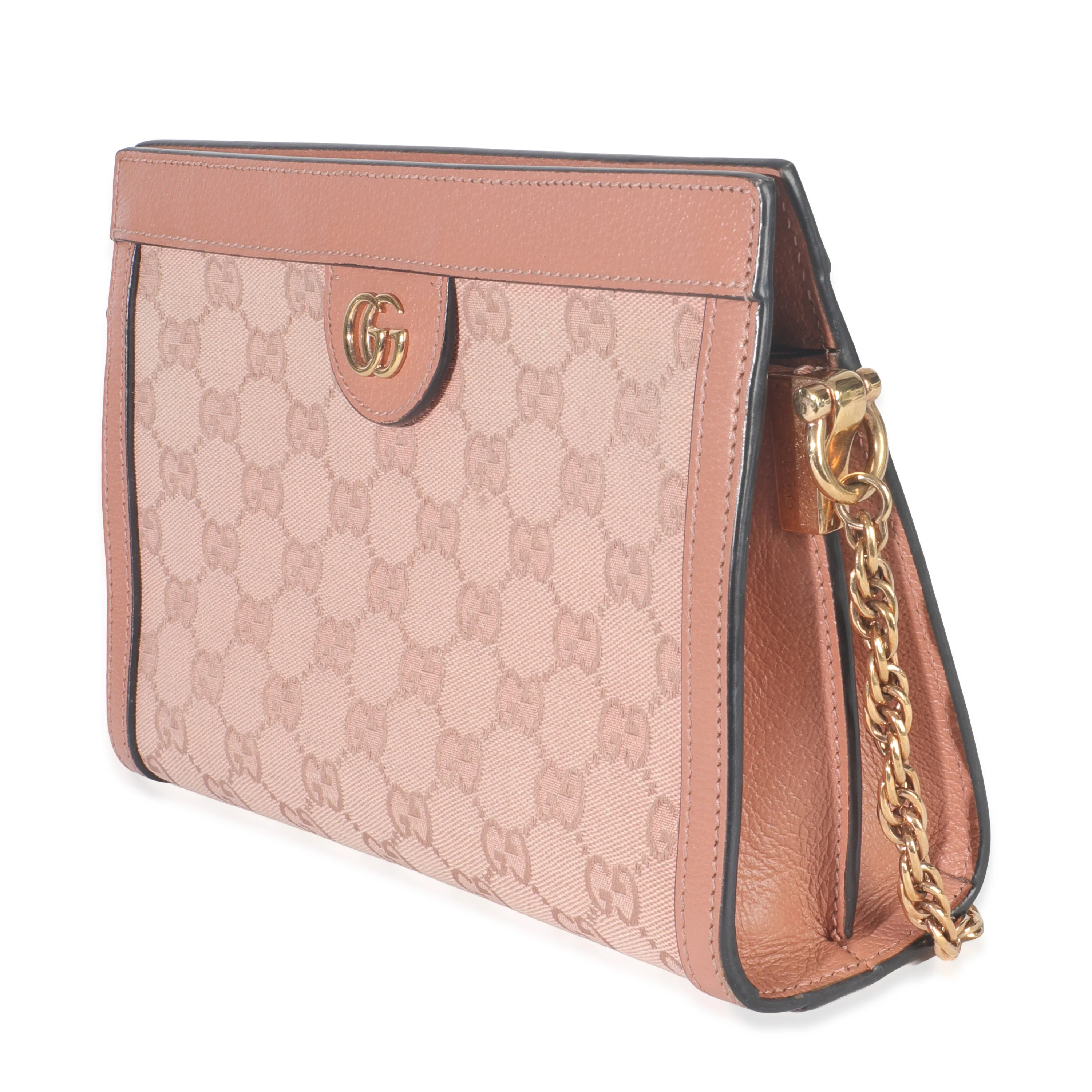 Light Pink GG Canvas Small Ophidia Chain Shoulder Bag - Image 2