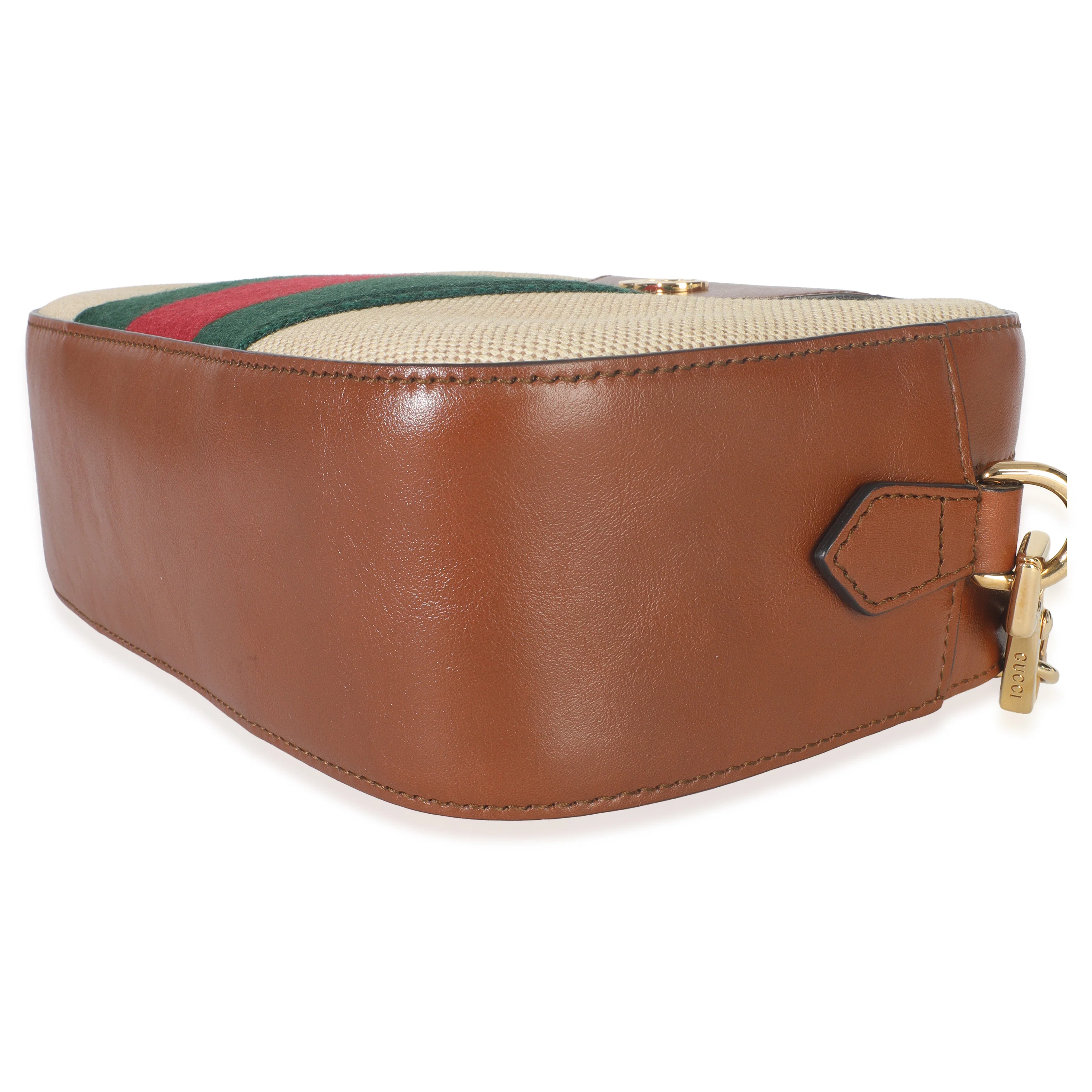 Beige Canvas Vintage GG Web Crossbody Bag - Image 7