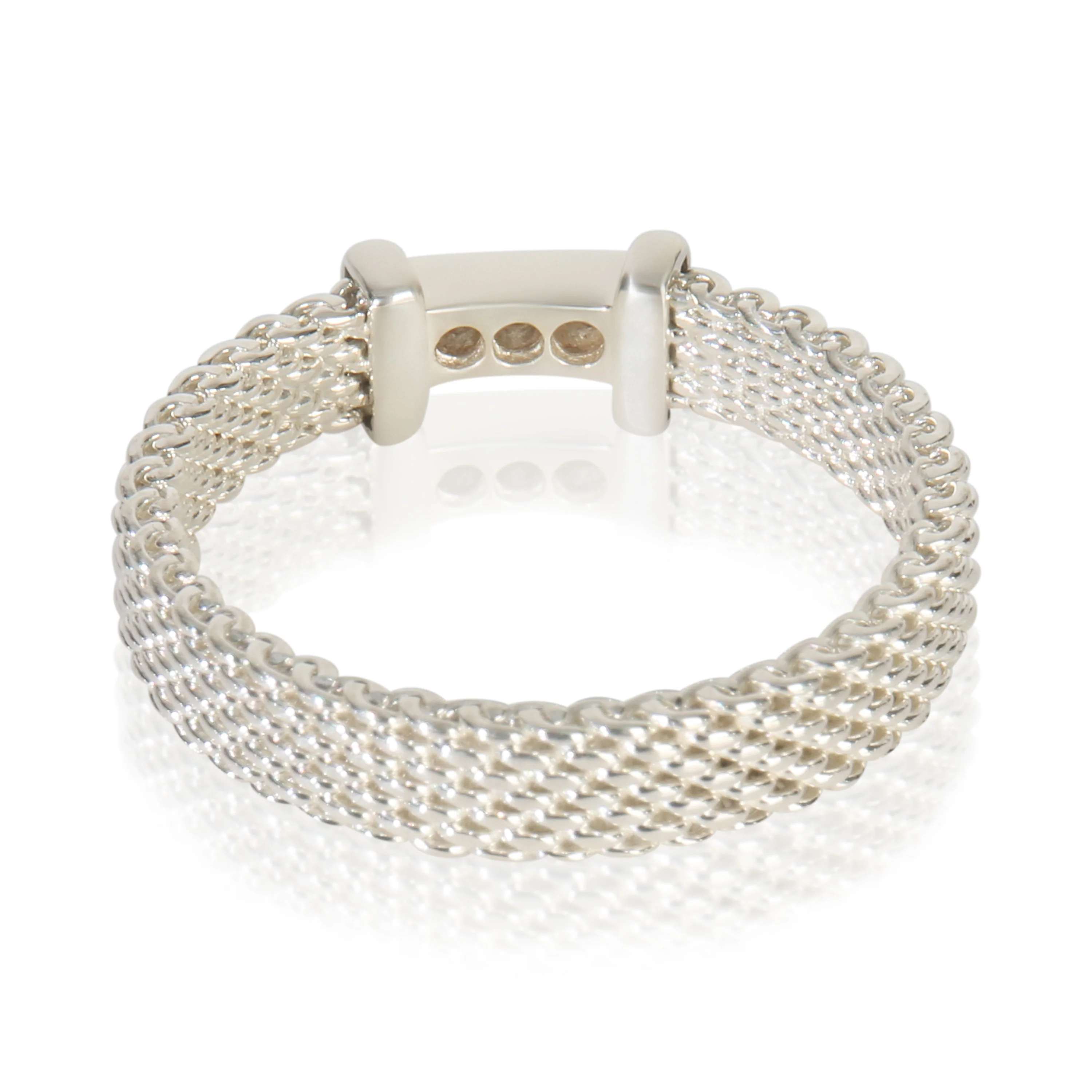 Sterling Silver Diamond Somerset Mesh Ring - Image 3