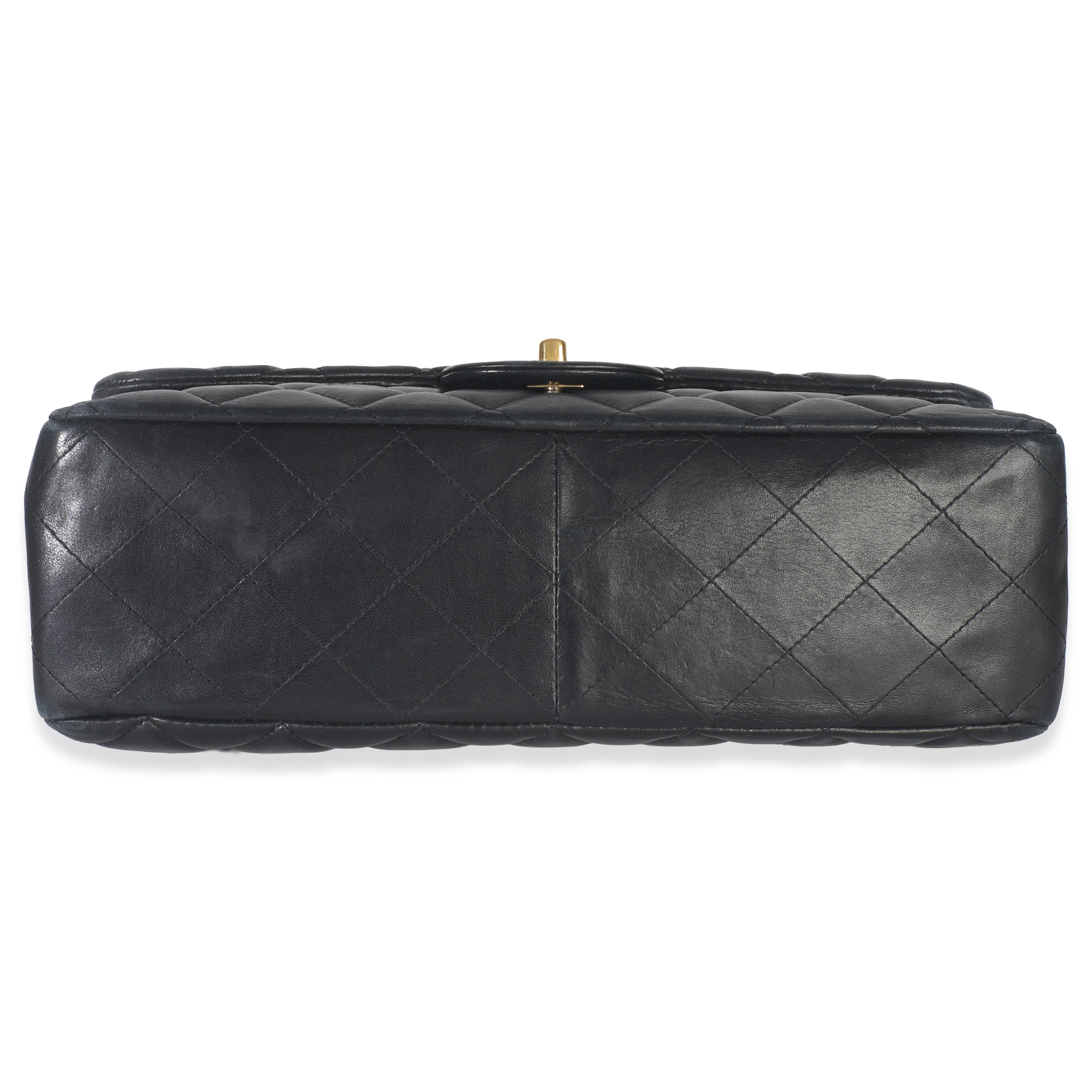 Black Quilted Lambskin Jumbo Single Flap Bag - Image 4
