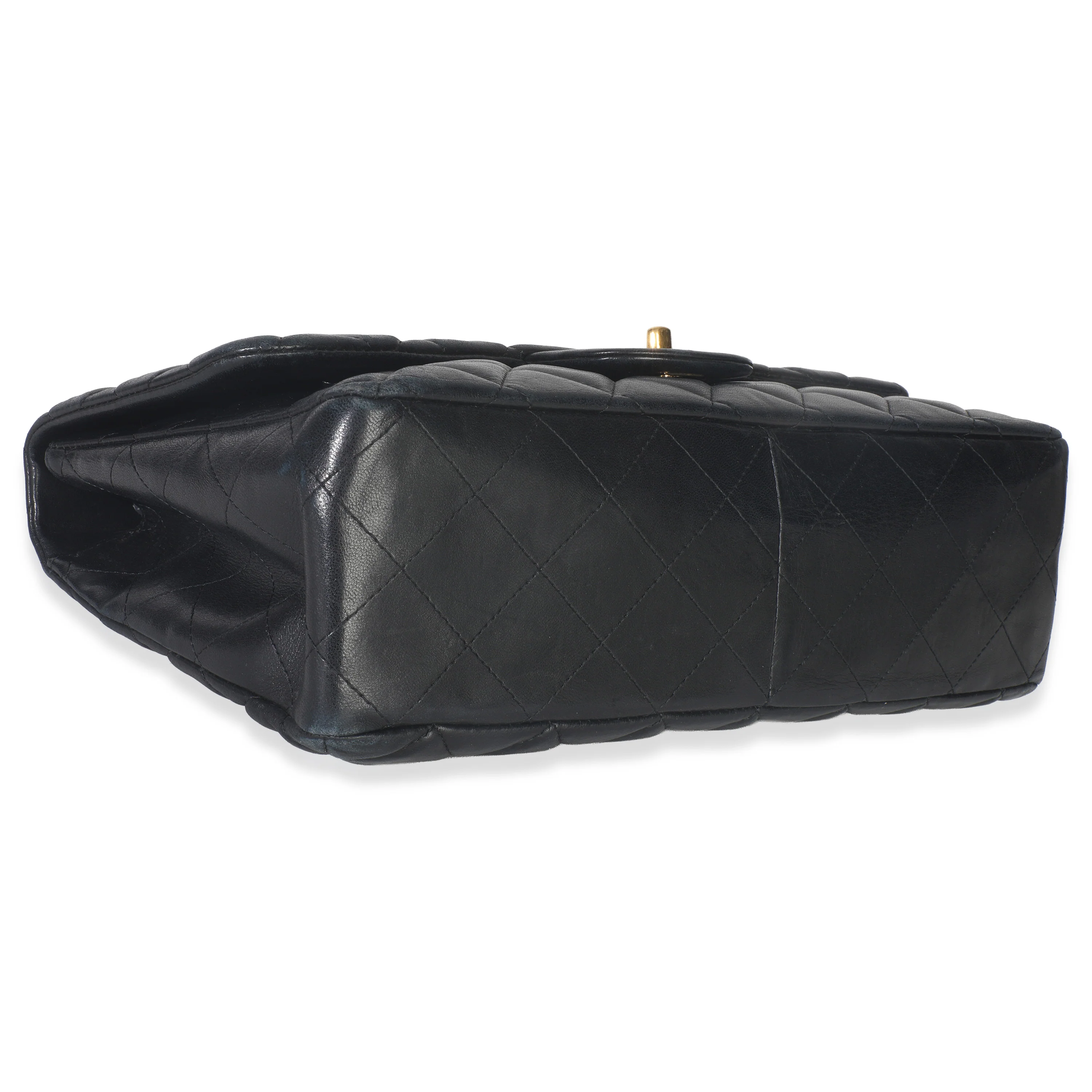 Black Quilted Lambskin Jumbo Single Flap Bag - Image 5