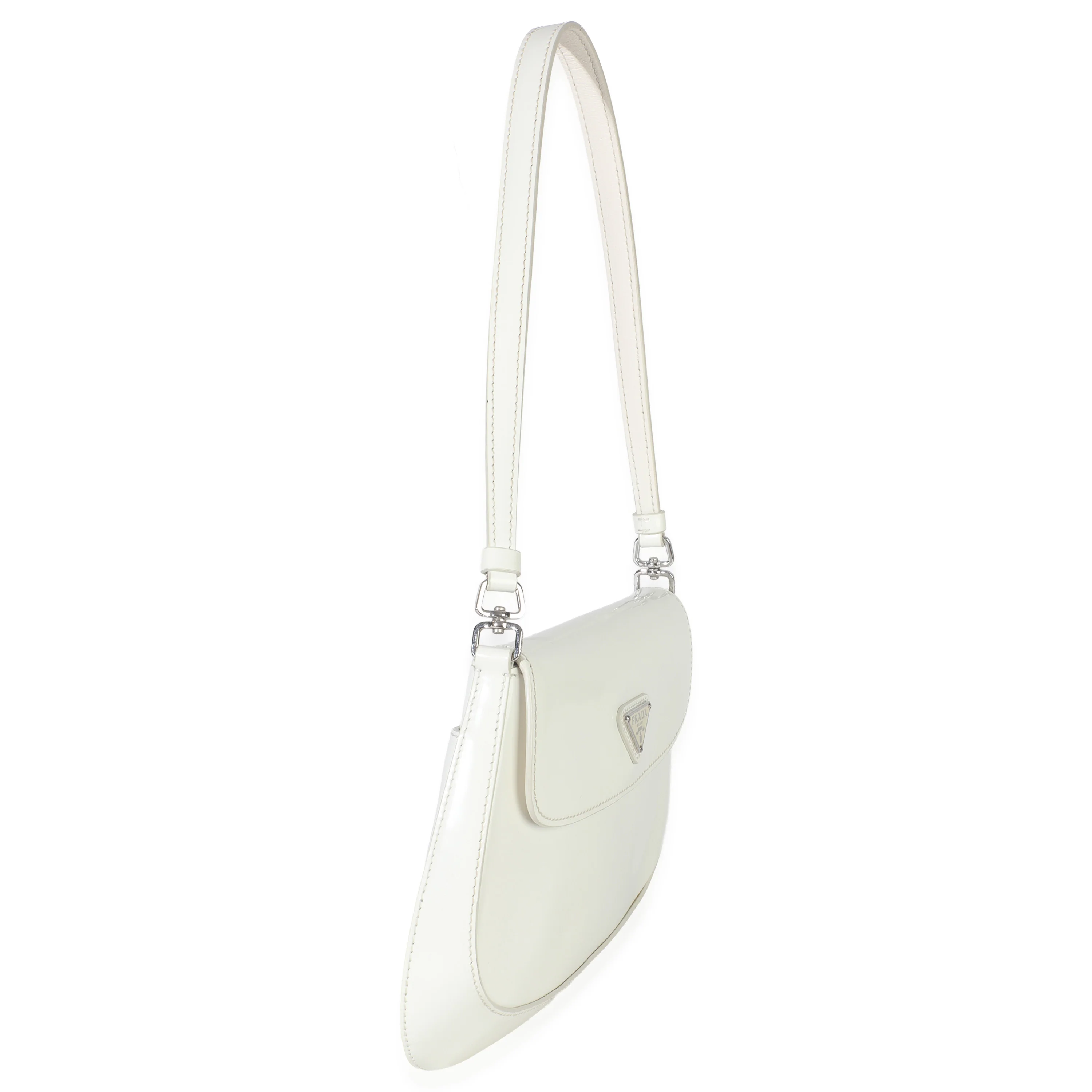 White Brushed Leather Small Cleo - Image 2