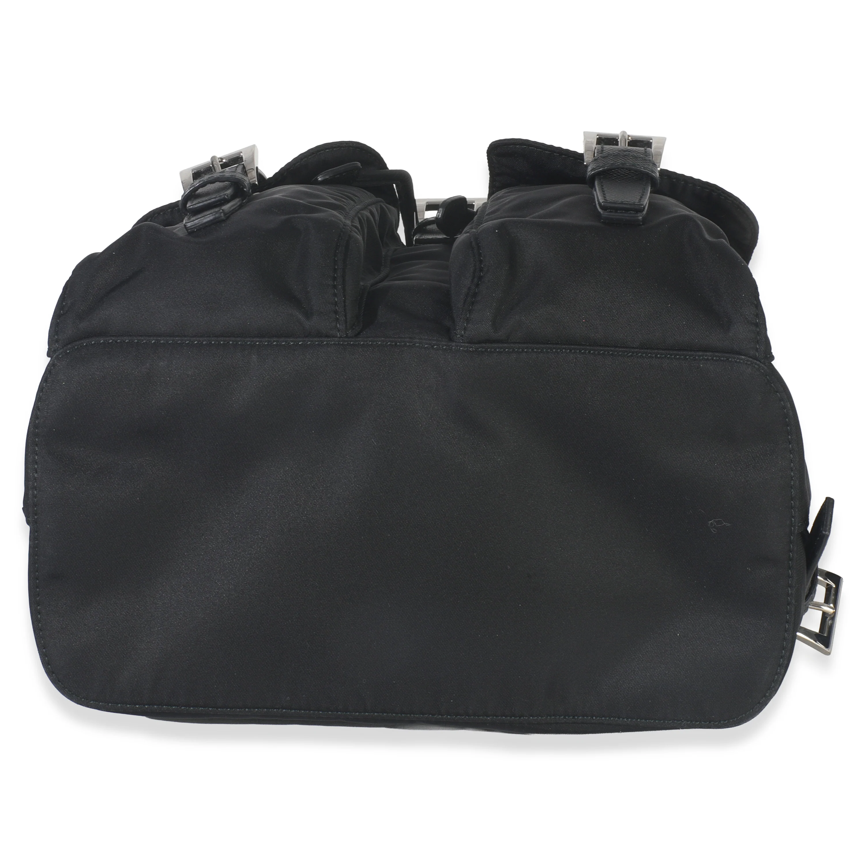 Black Re-Nylon Small Drawstring Backpack - Image 5