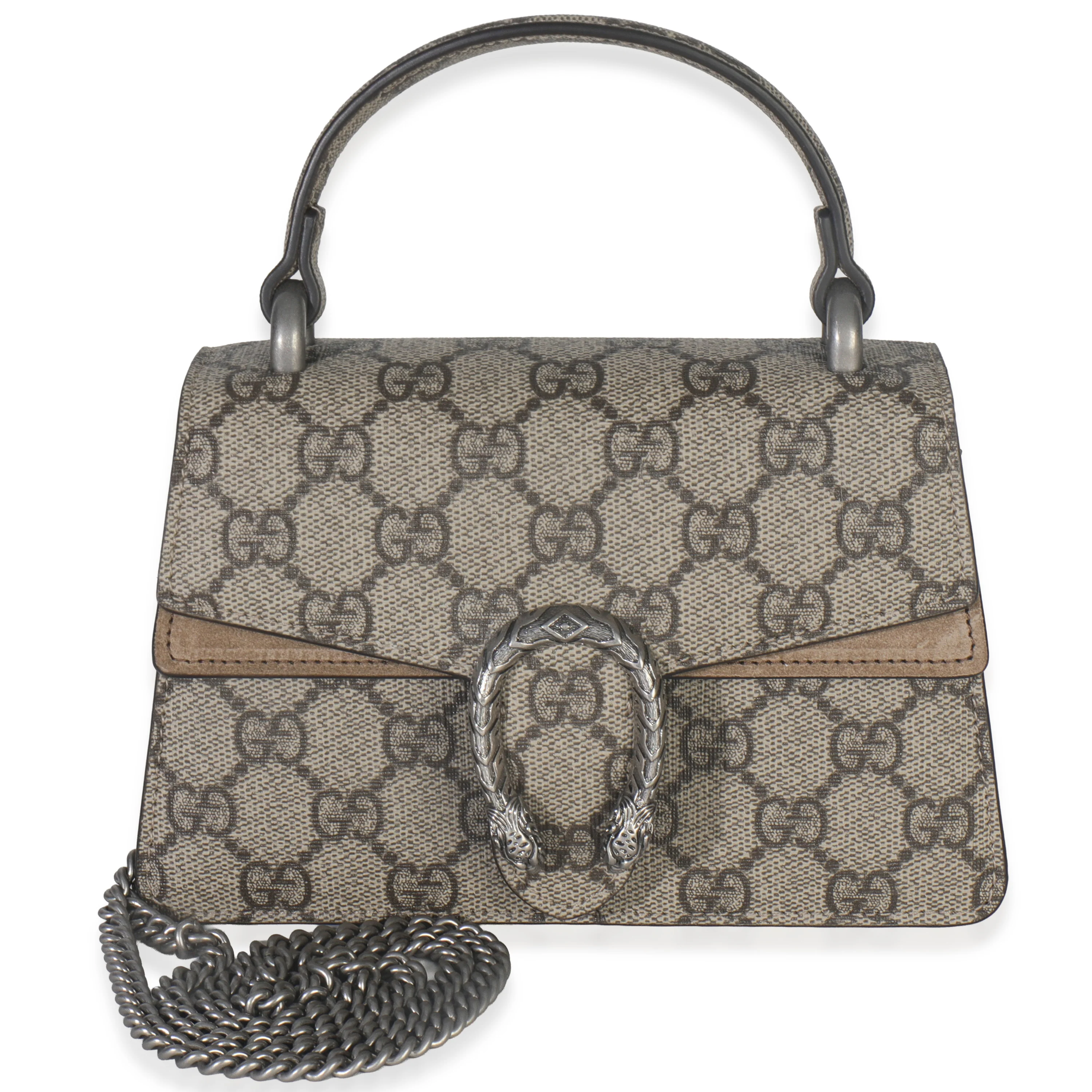 Beige GG Supreme Canvas Mini Dionysus Top Handle Bag