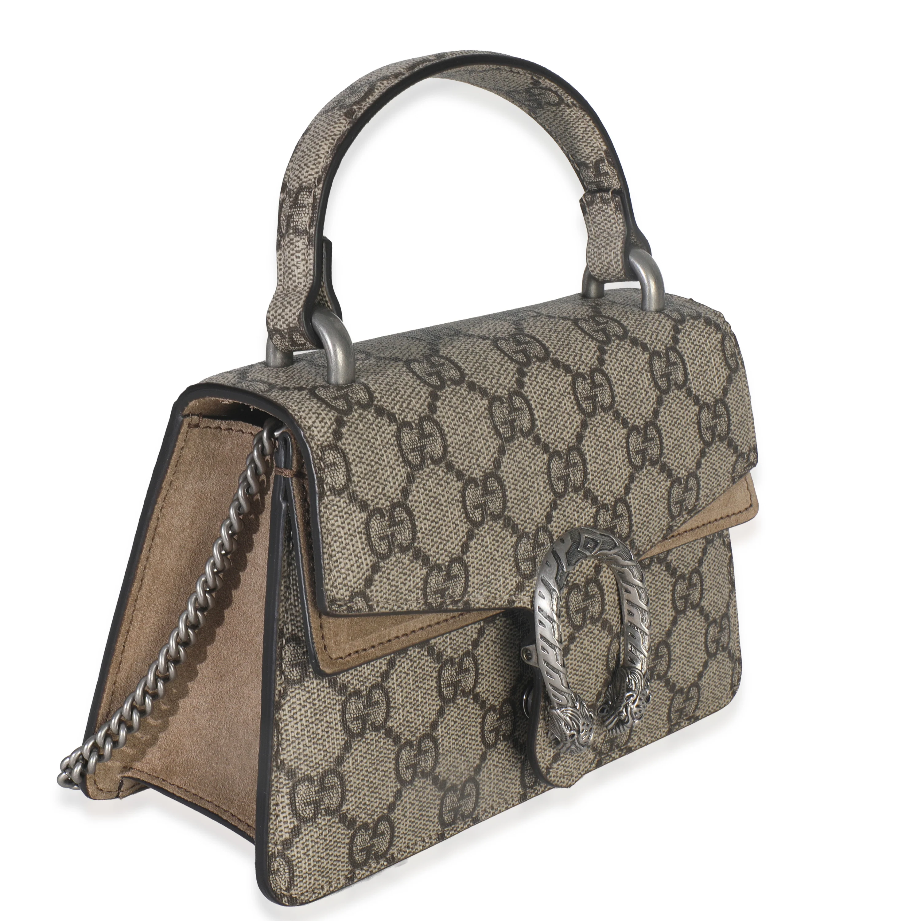 Beige GG Supreme Canvas Mini Dionysus Top Handle Bag - Image 3