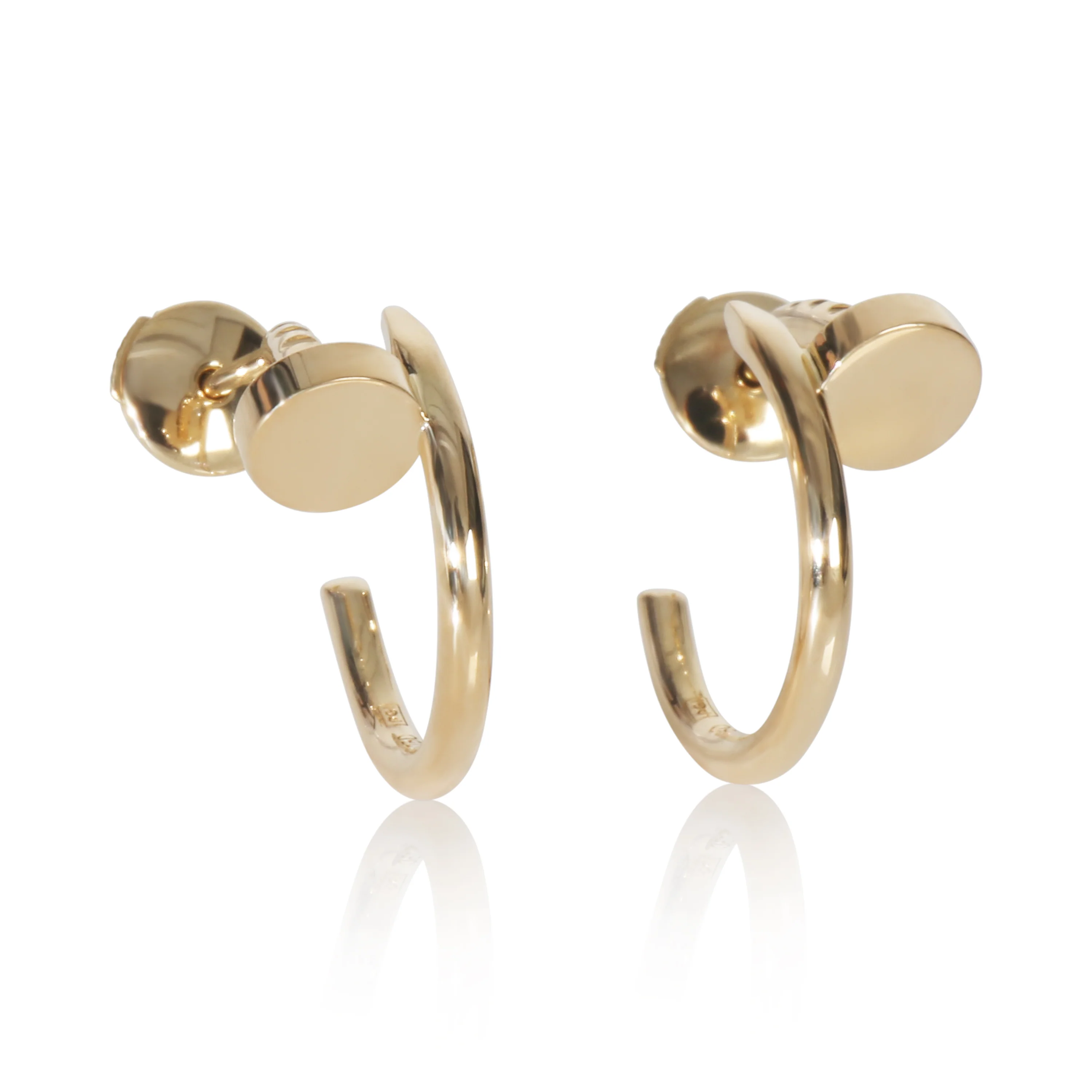 Yellow Gold  Small Model Juste Un Clou Hoop Earrings - Image 2
