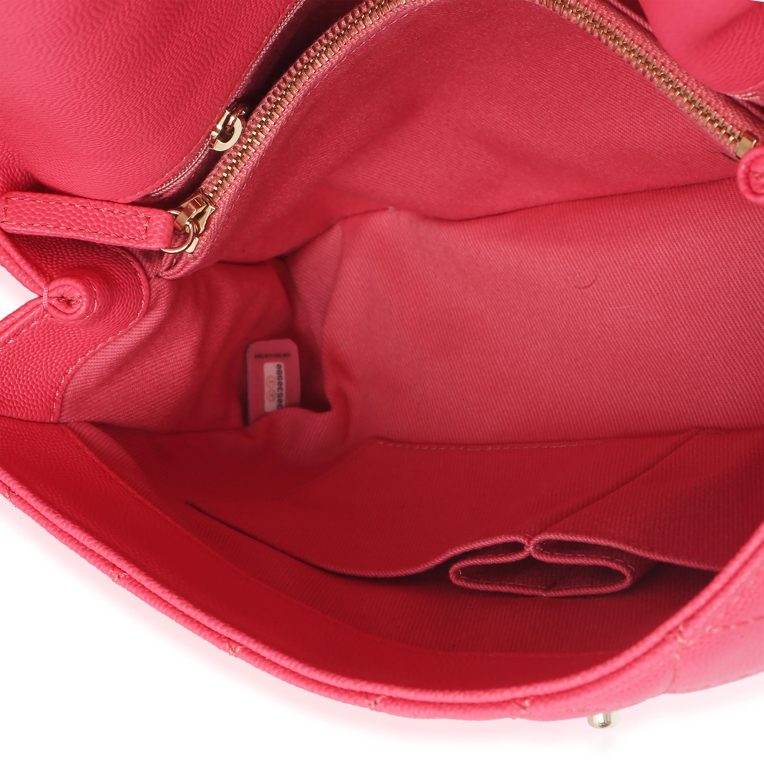 Pink Quilted Caviar Medium Coco Top Handle Flap Bag - Image 9