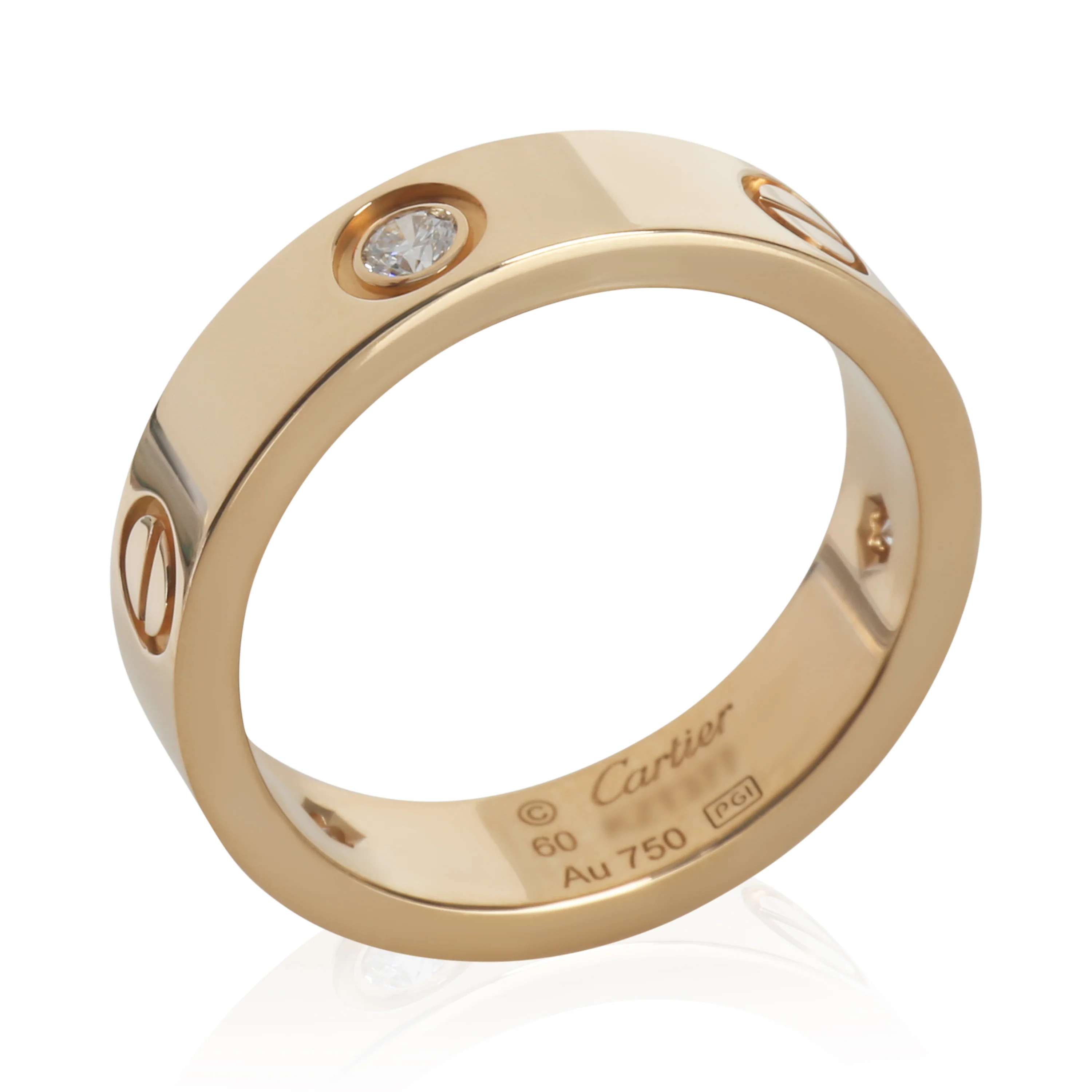 Yellow Gold Diamond Love Ring - Image 5