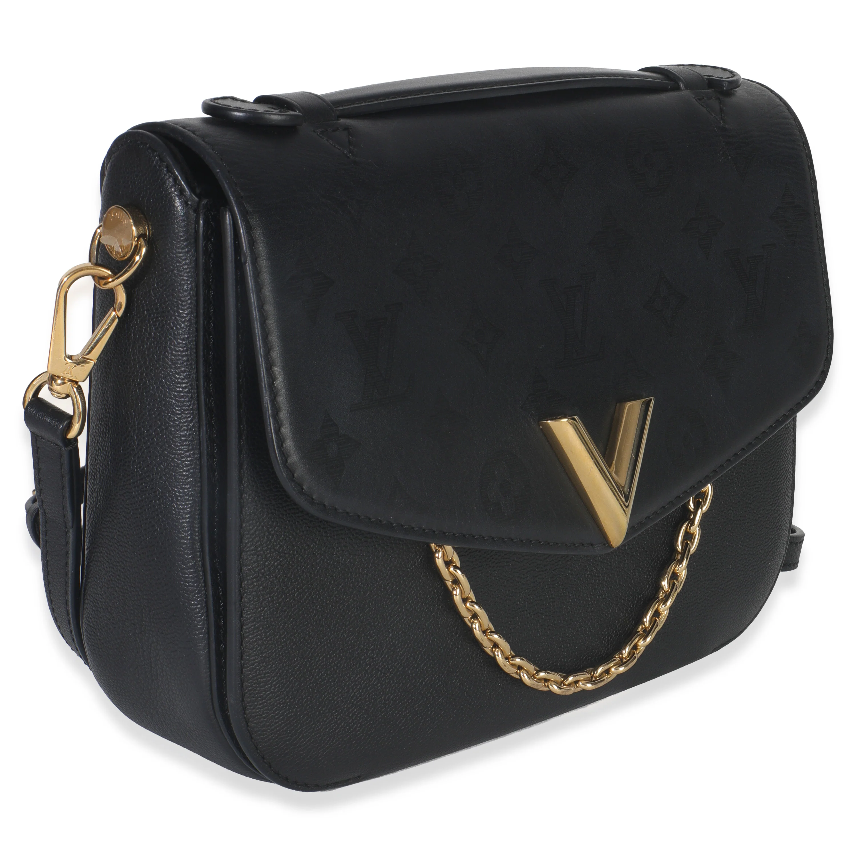 Black Monogram Calfskin Very Messenger Bag - Image 3