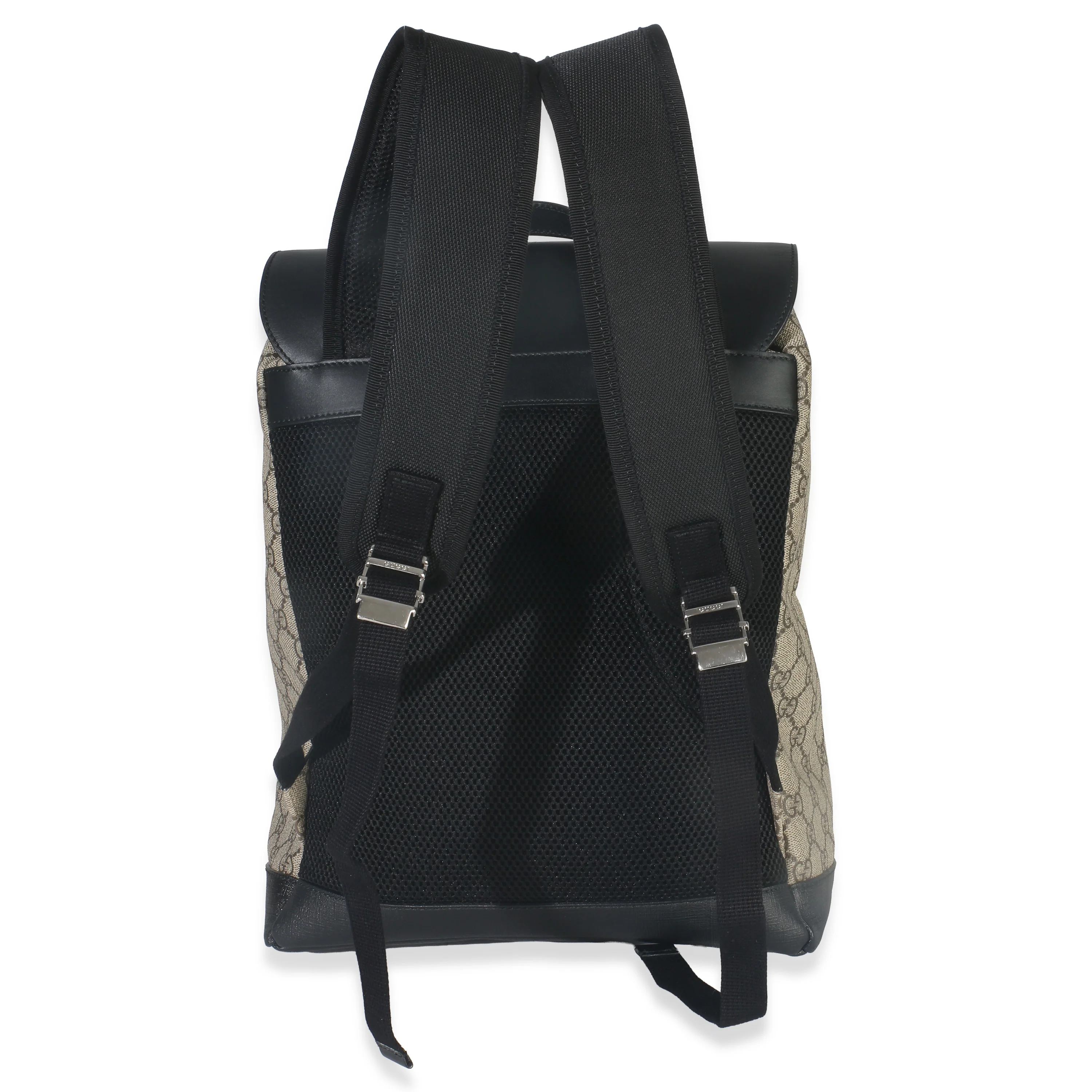 Beige GG Supreme Canvas Drawstring Buckle Backpack - Image 4