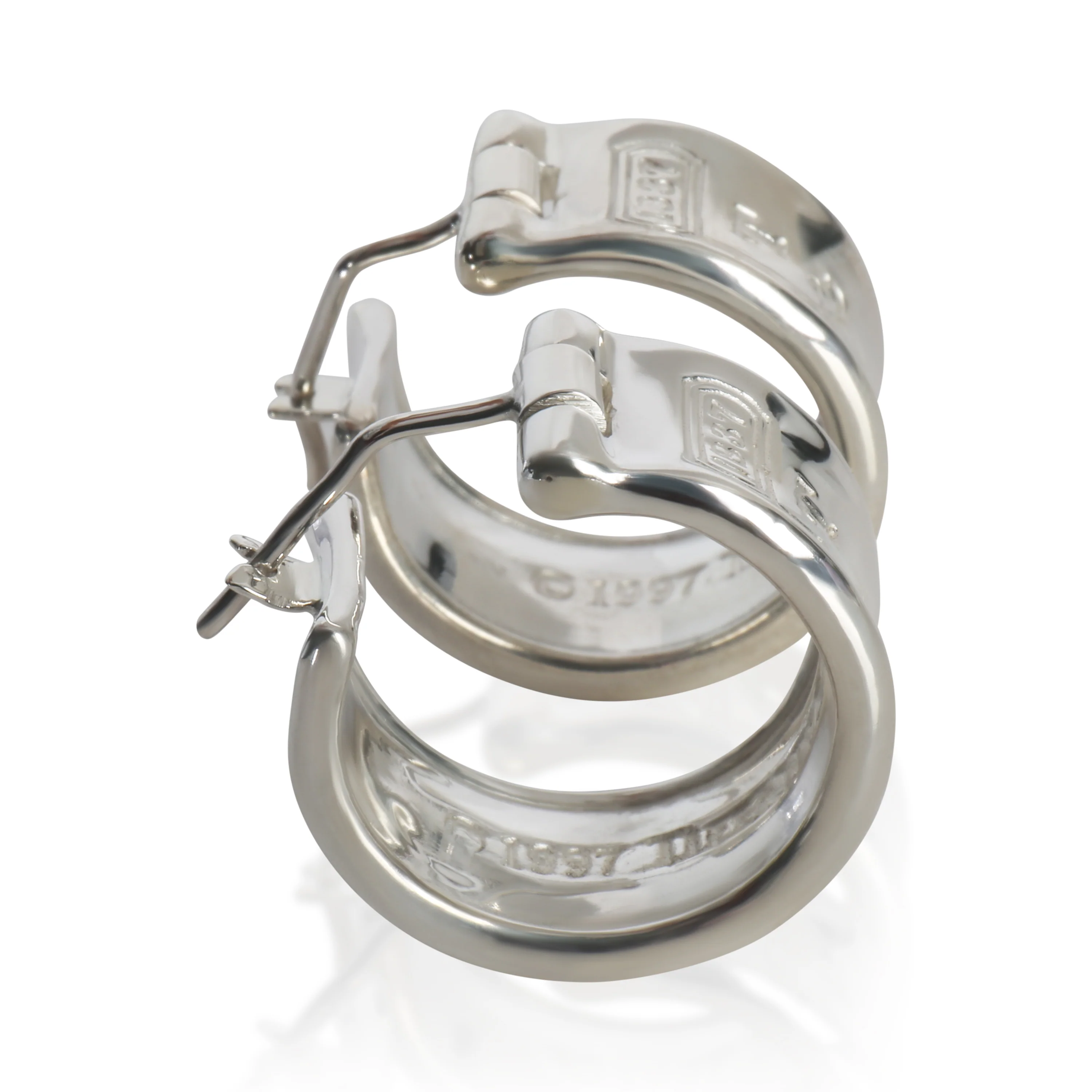 Sterling Silver  1837 Hoop Earrings - Image 3