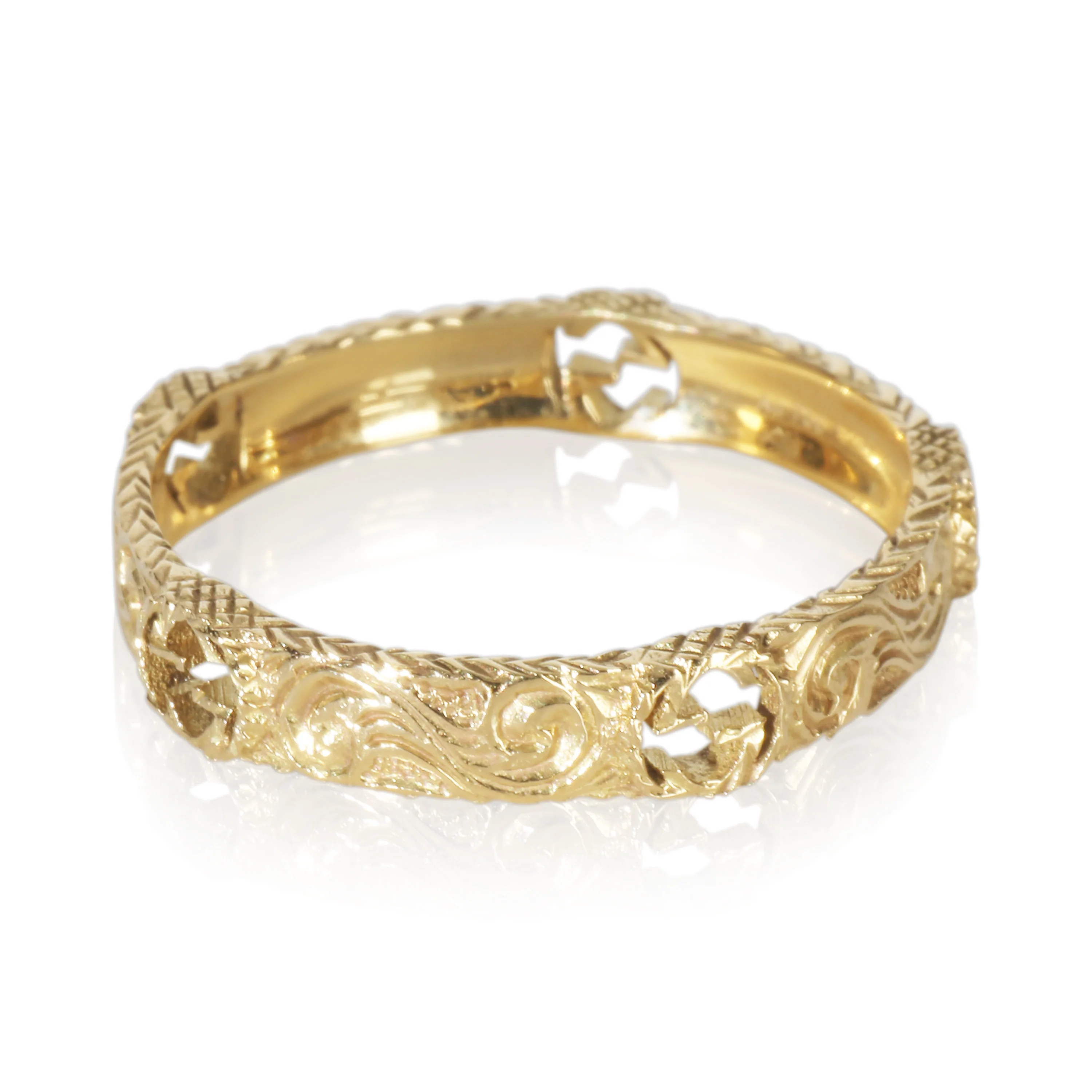 Yellow Gold  Interlocking G Ring - Image 3