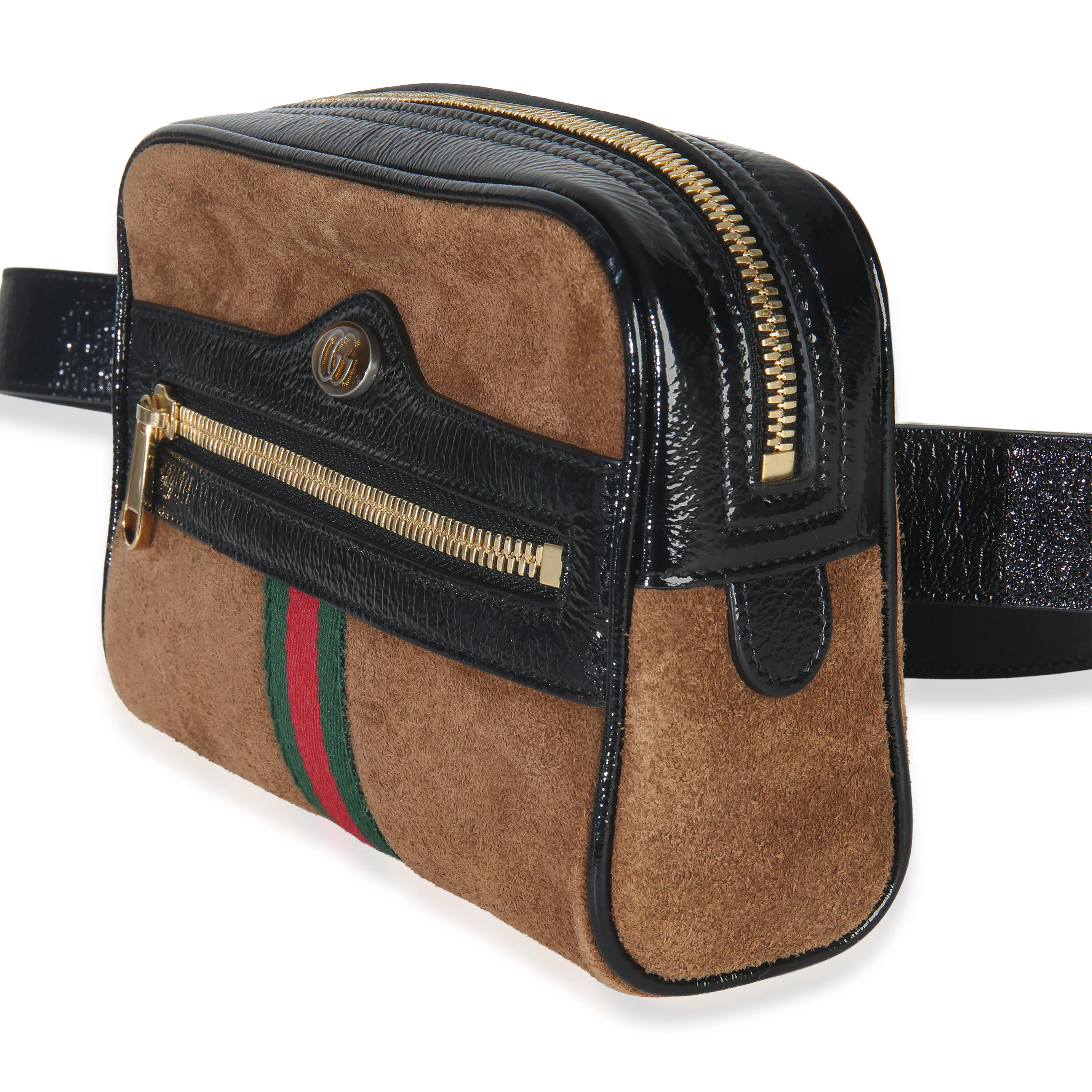 Brown Suede Small Ophidia Belt Bag - Image 2
