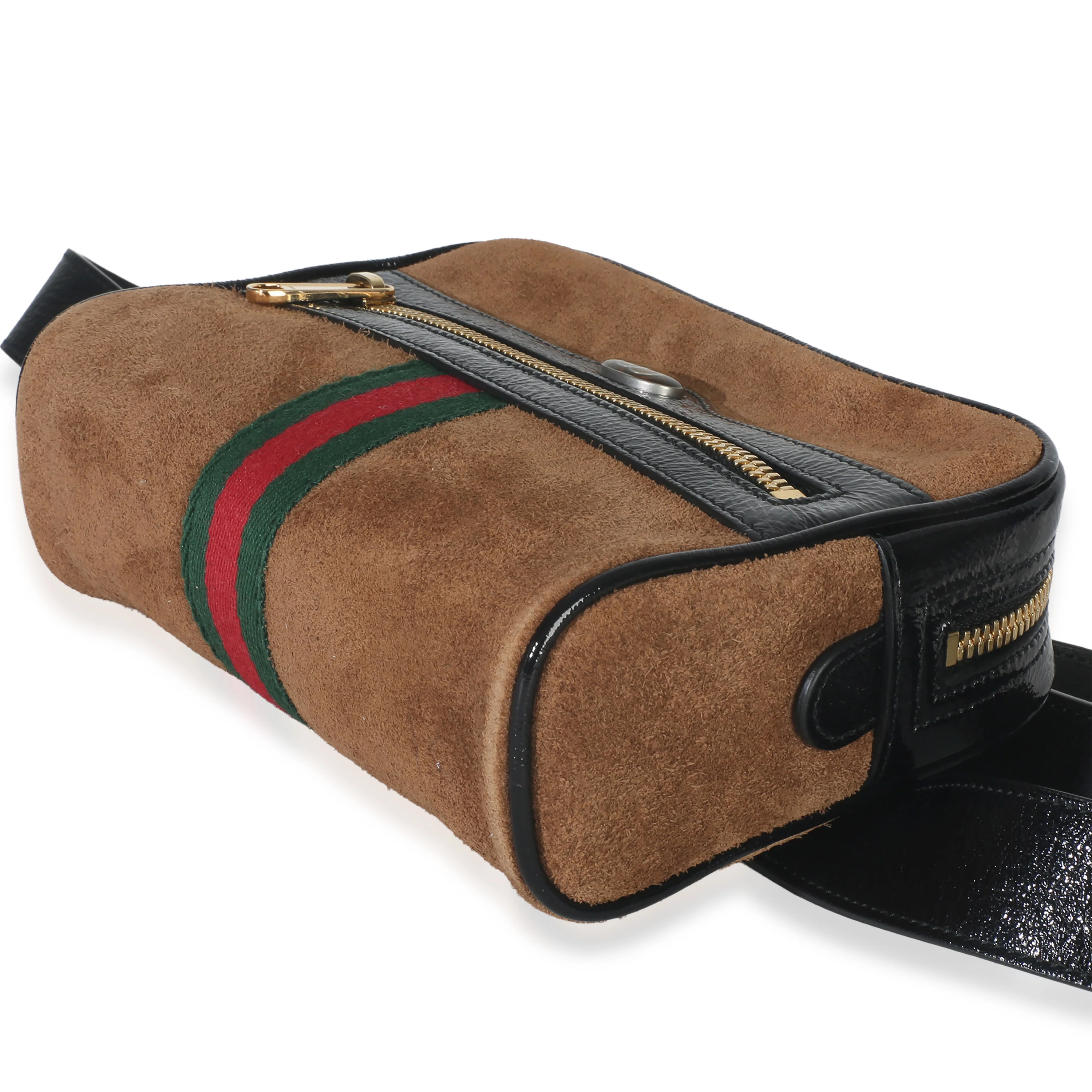 Brown Suede Small Ophidia Belt Bag - Image 7