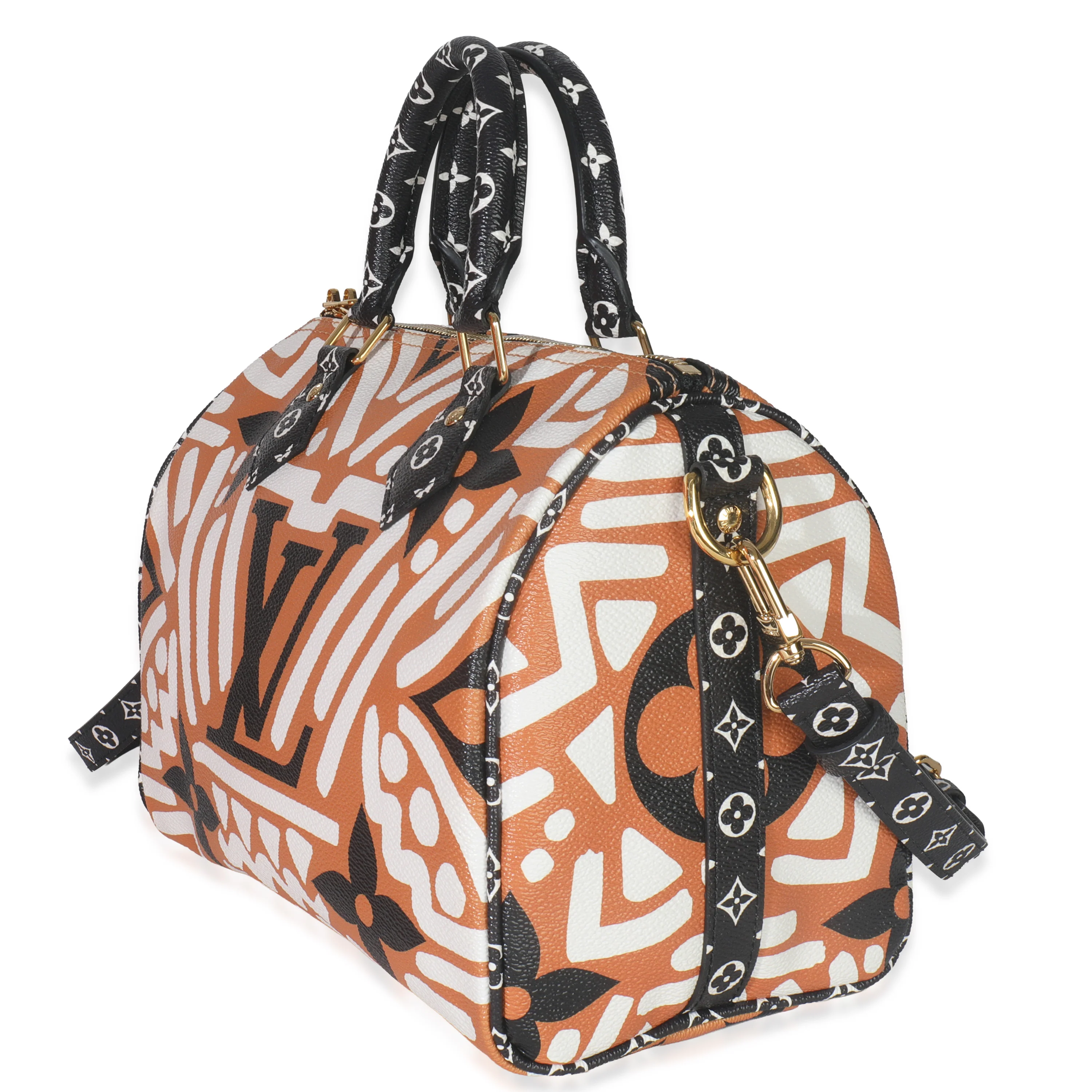 Creme Caramel Monogram Canvas Crafty Speedy Bandouliere 25 - Image 2
