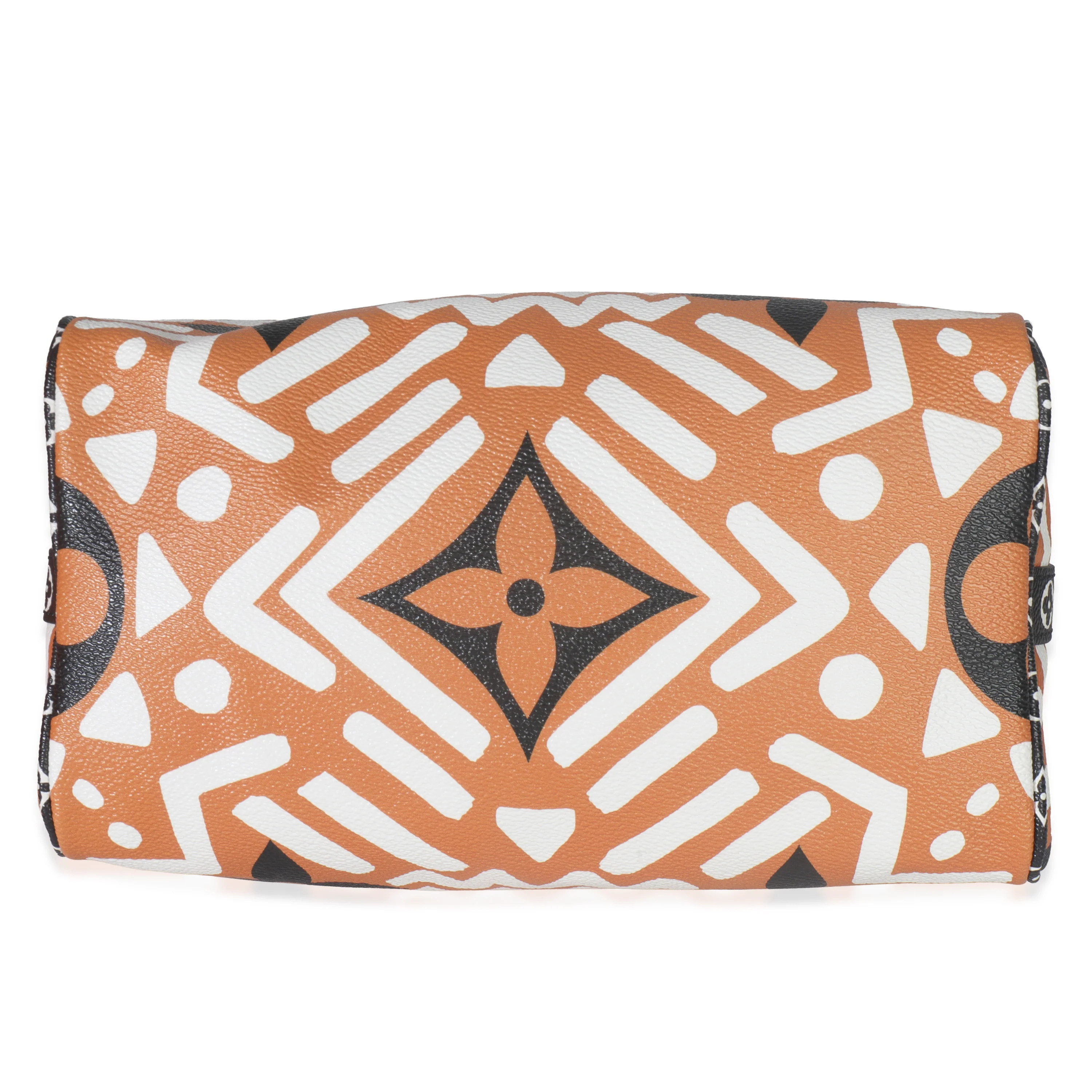 Creme Caramel Monogram Canvas Crafty Speedy Bandouliere 25 - Image 4