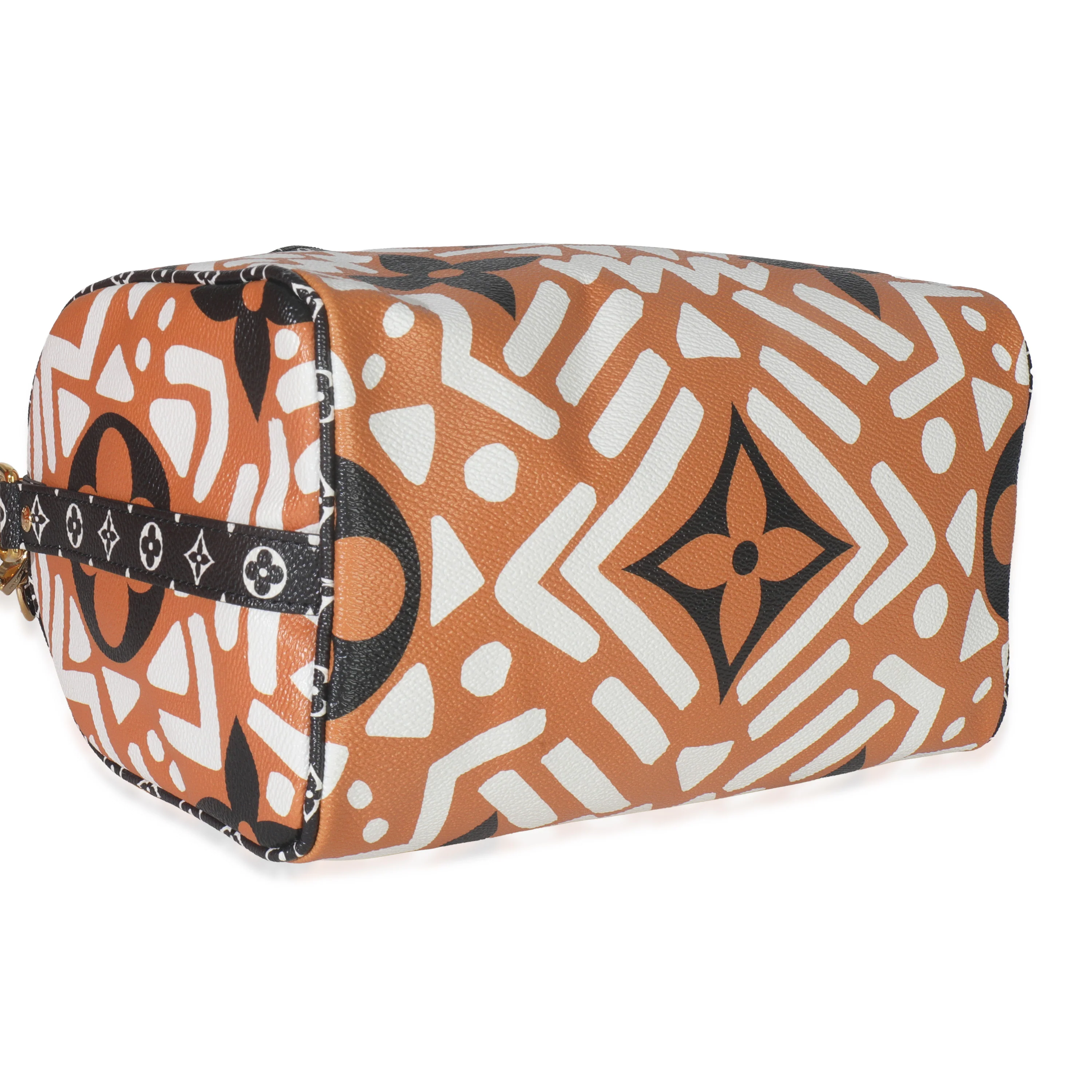 Creme Caramel Monogram Canvas Crafty Speedy Bandouliere 25 - Image 6