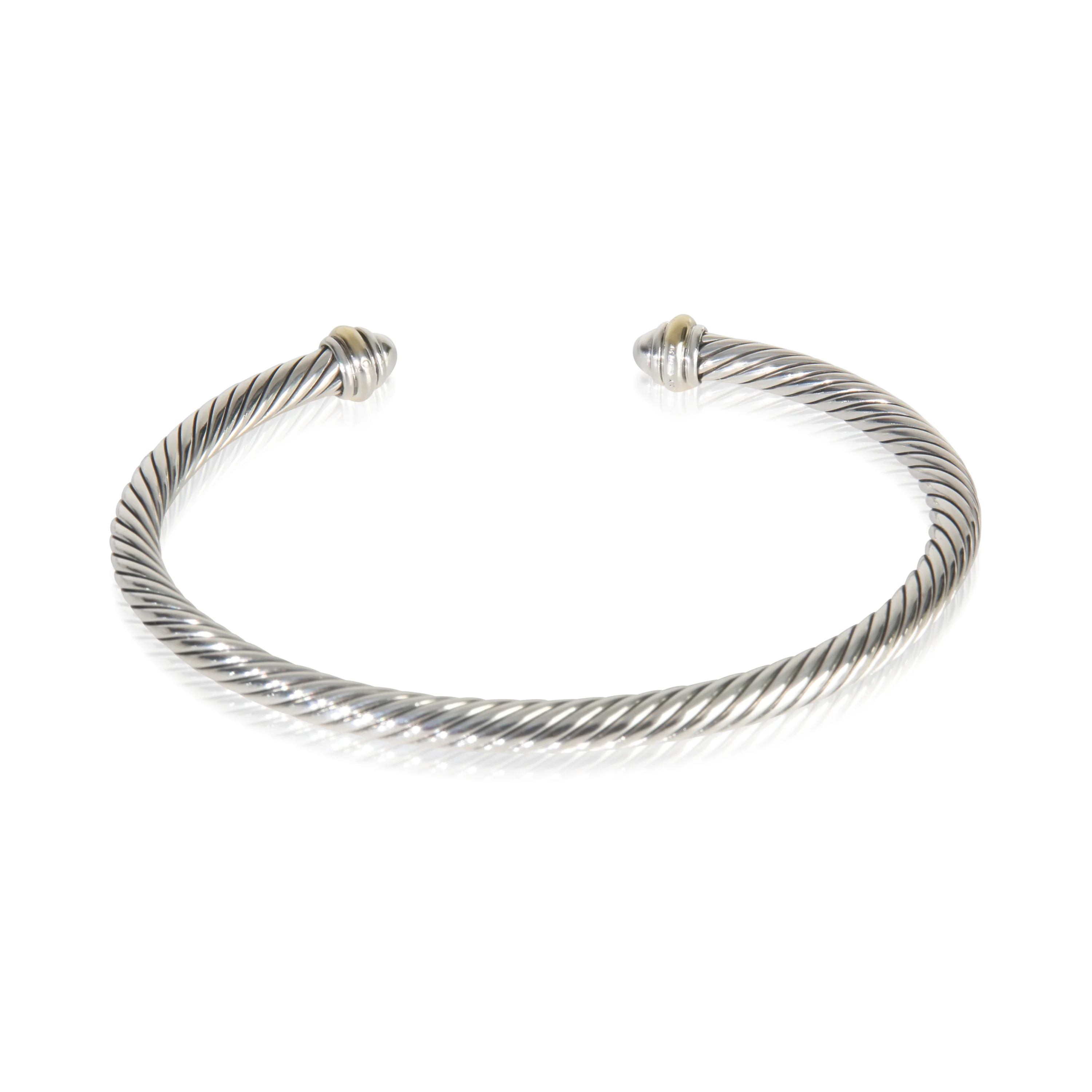 Yellow Gold & Sterling Silver  Cable Classic Bracelet - Image 3