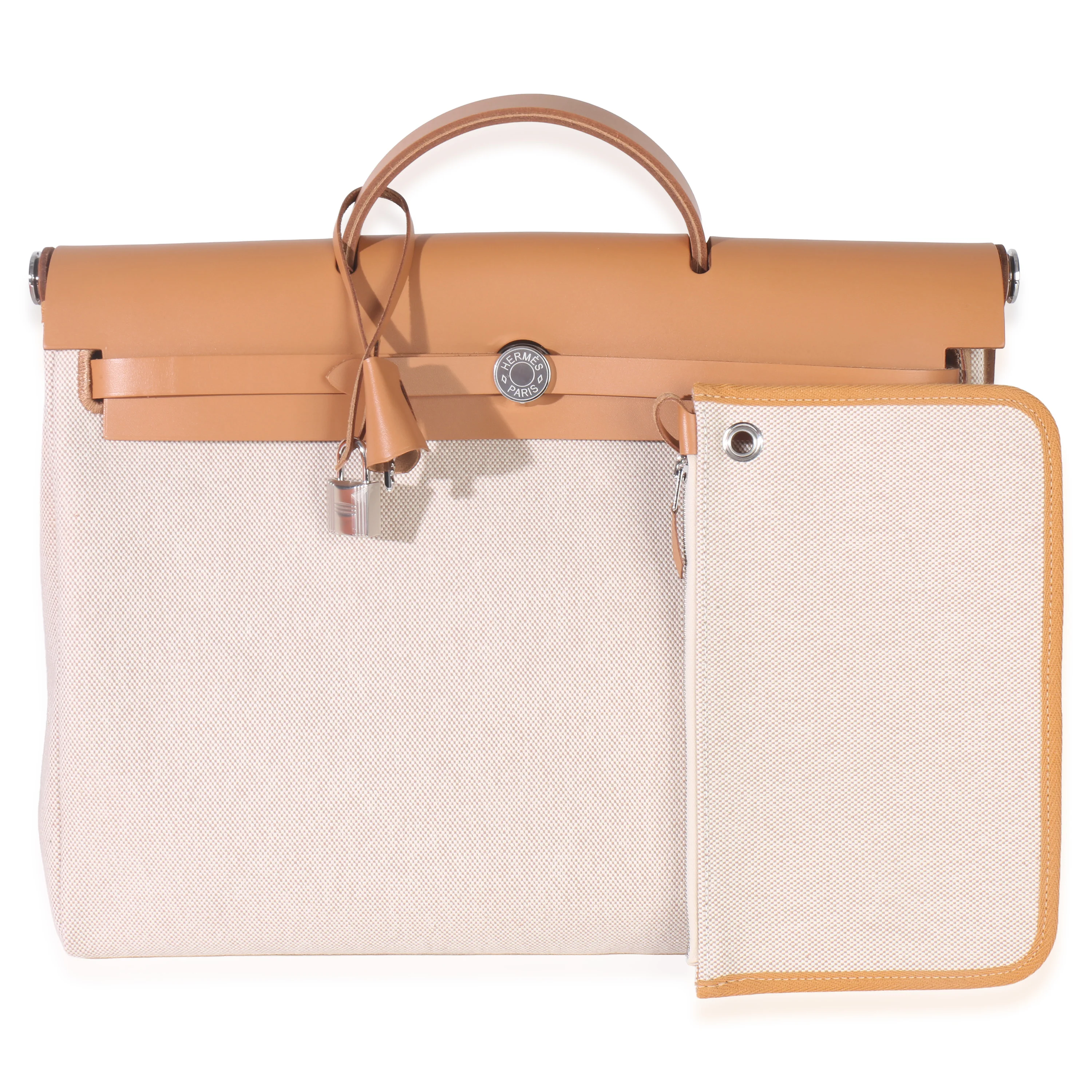 Ecru Beige Naturel Sable Toile Criss Viking Herbag Messenger 39 PHW - Image 10