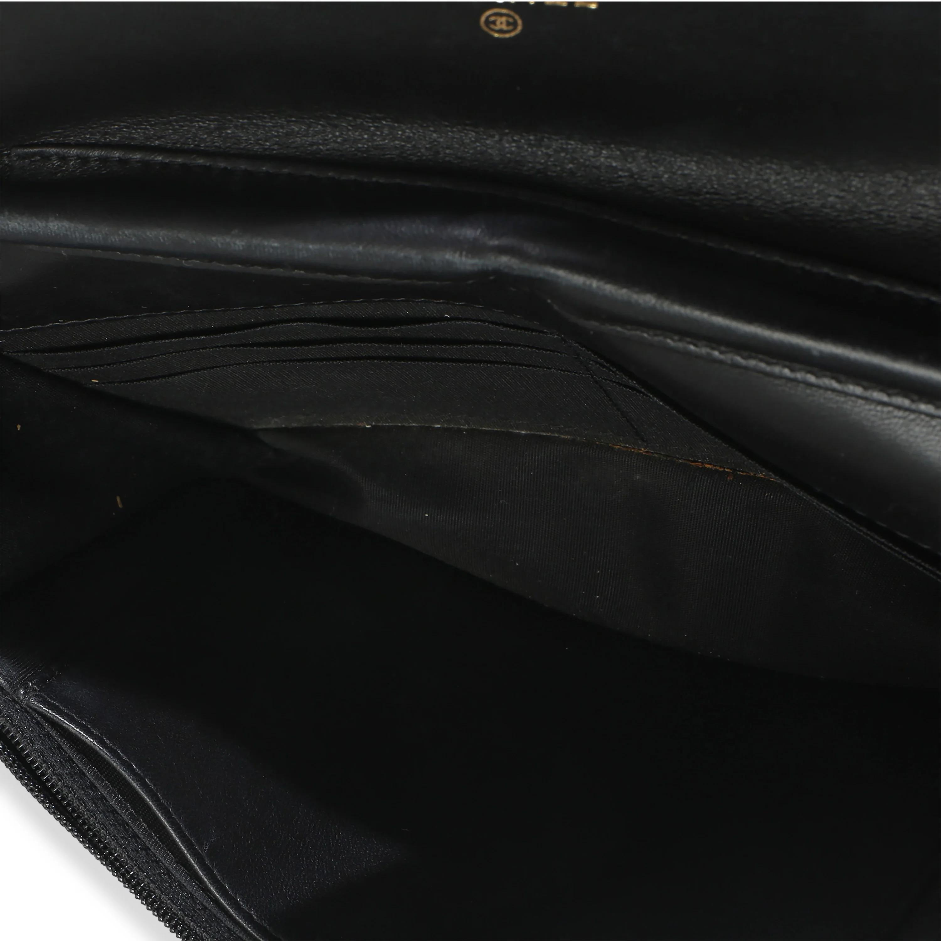 Black Quilted Lambskin Boy Wallet On Chain - Image 9