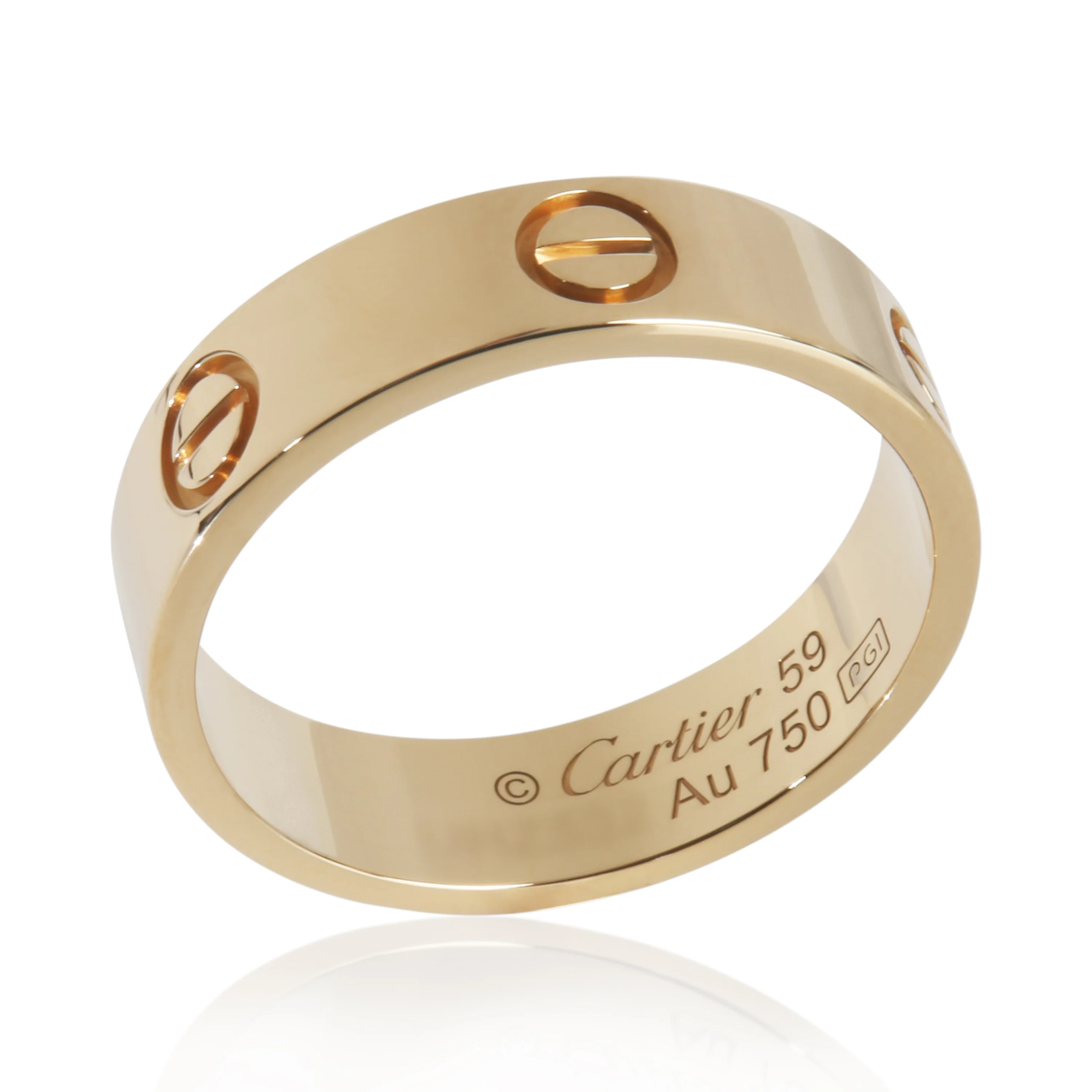 Yellow Gold  Love Ring - Image 4