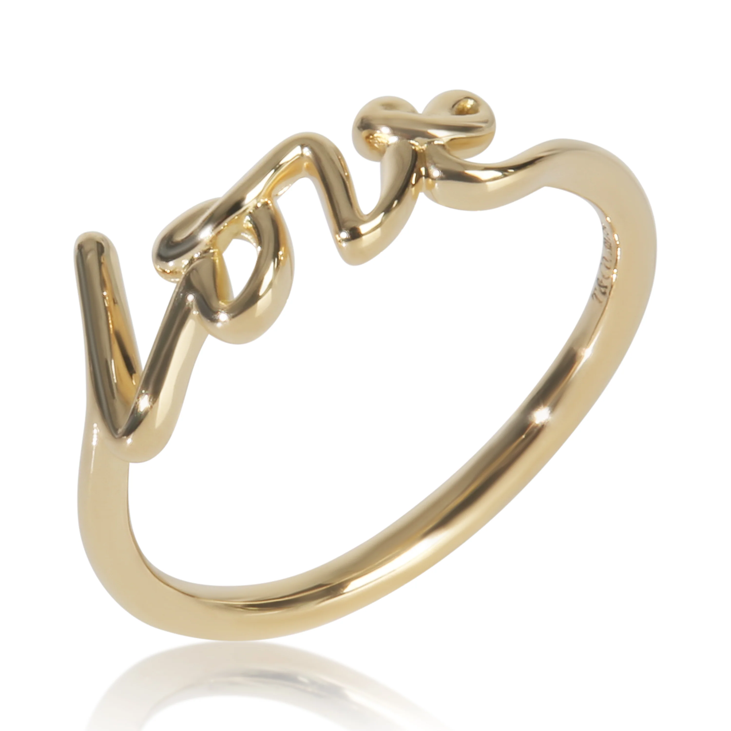 Yellow Gold  Mini Model Paloma Picasso Grafitti Love Ring - Image 6